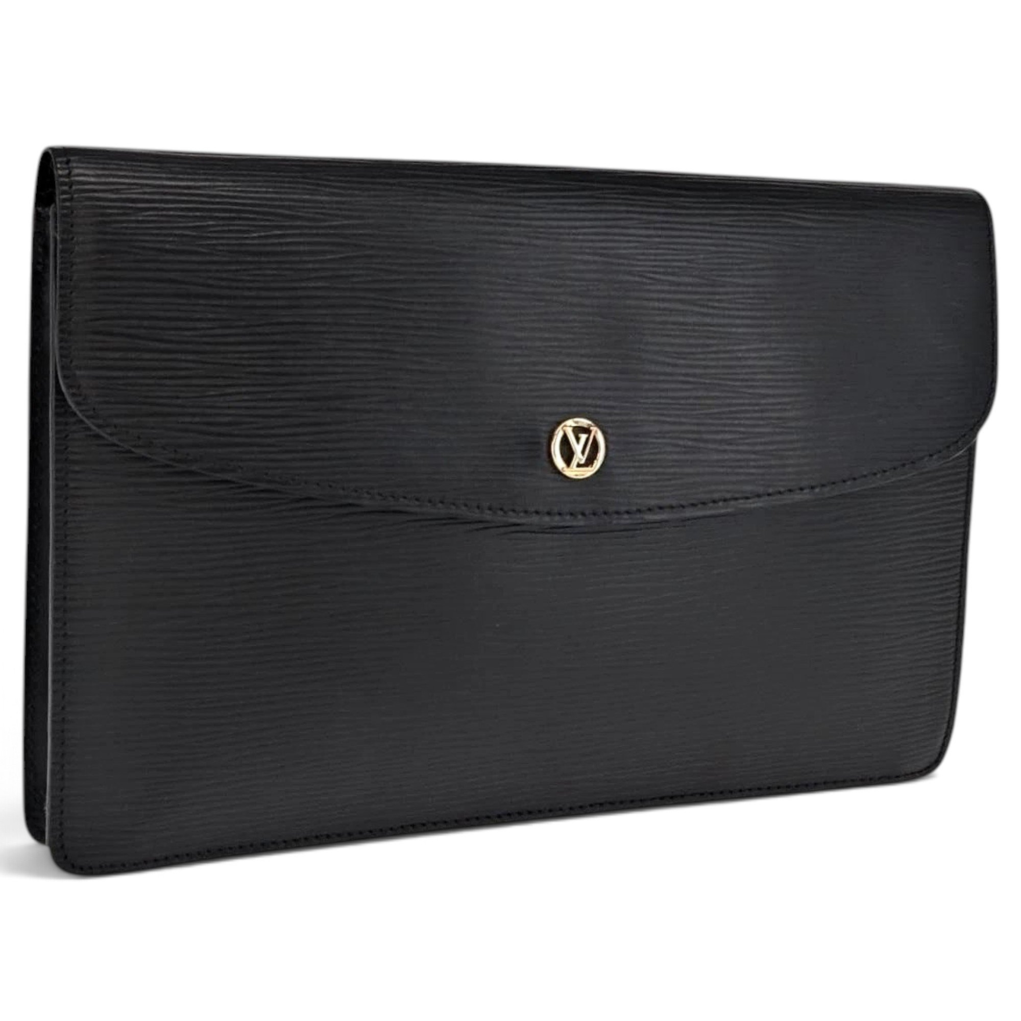 Leather clutch bag