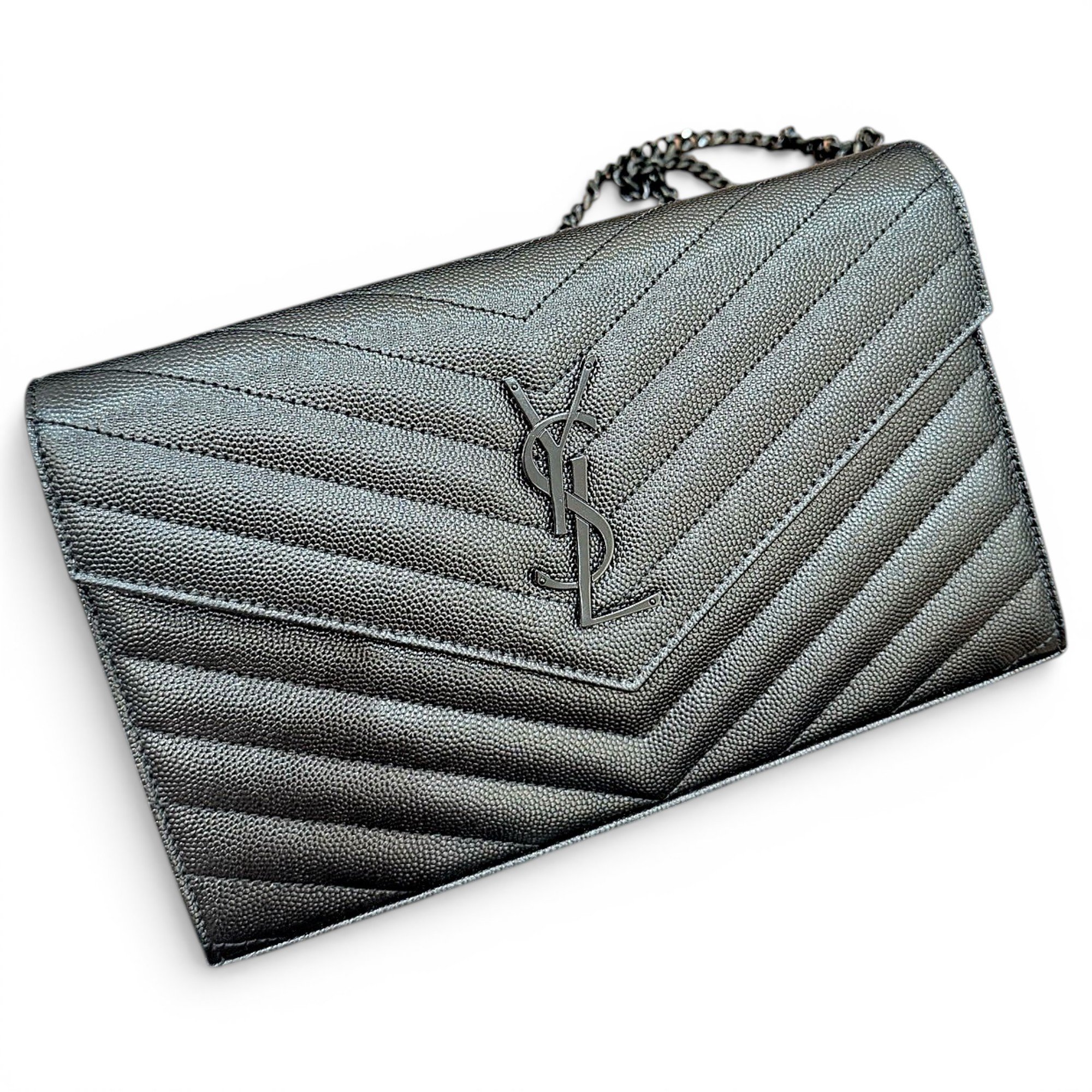 Envelope leather handbag