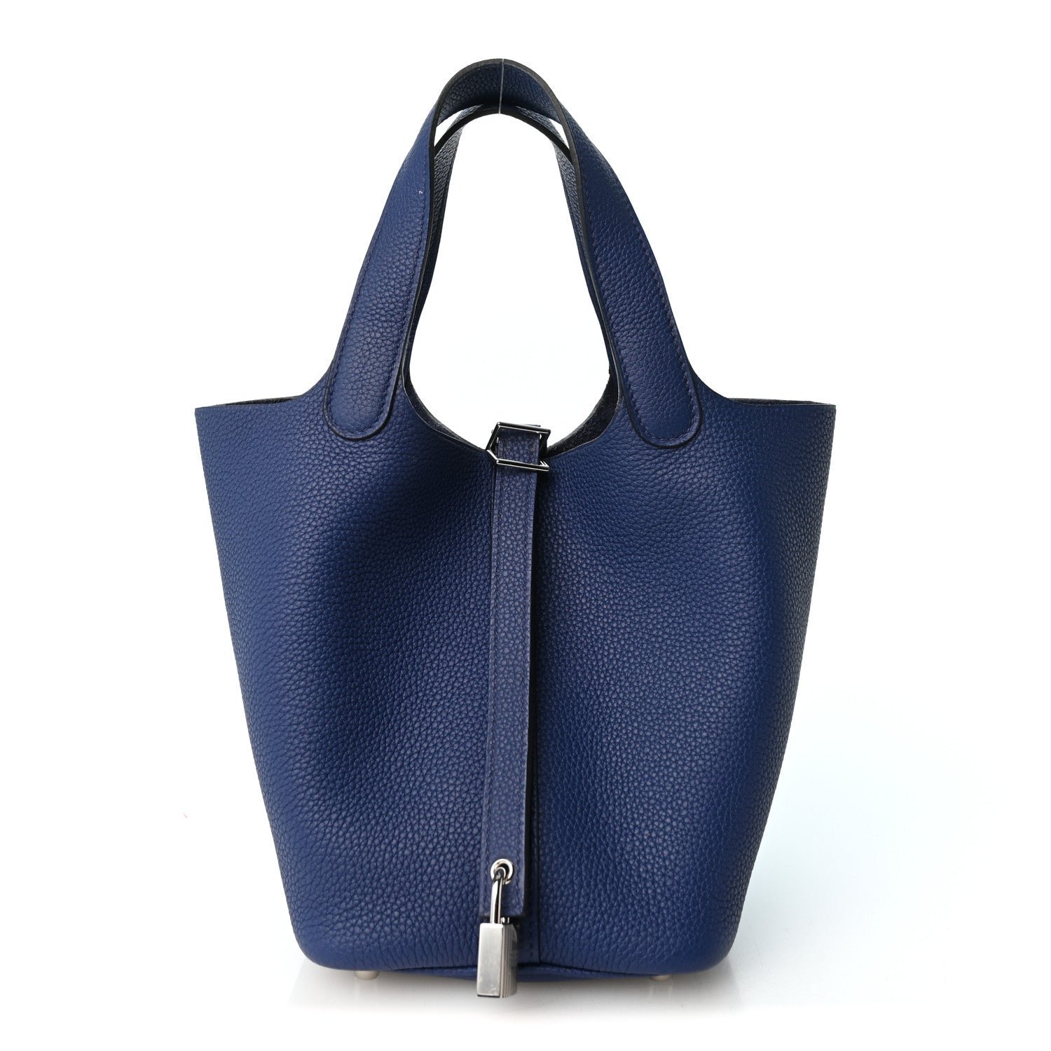 Hermes Taurillon Maurice Picotin Lock 18 PM Bleu Saphir