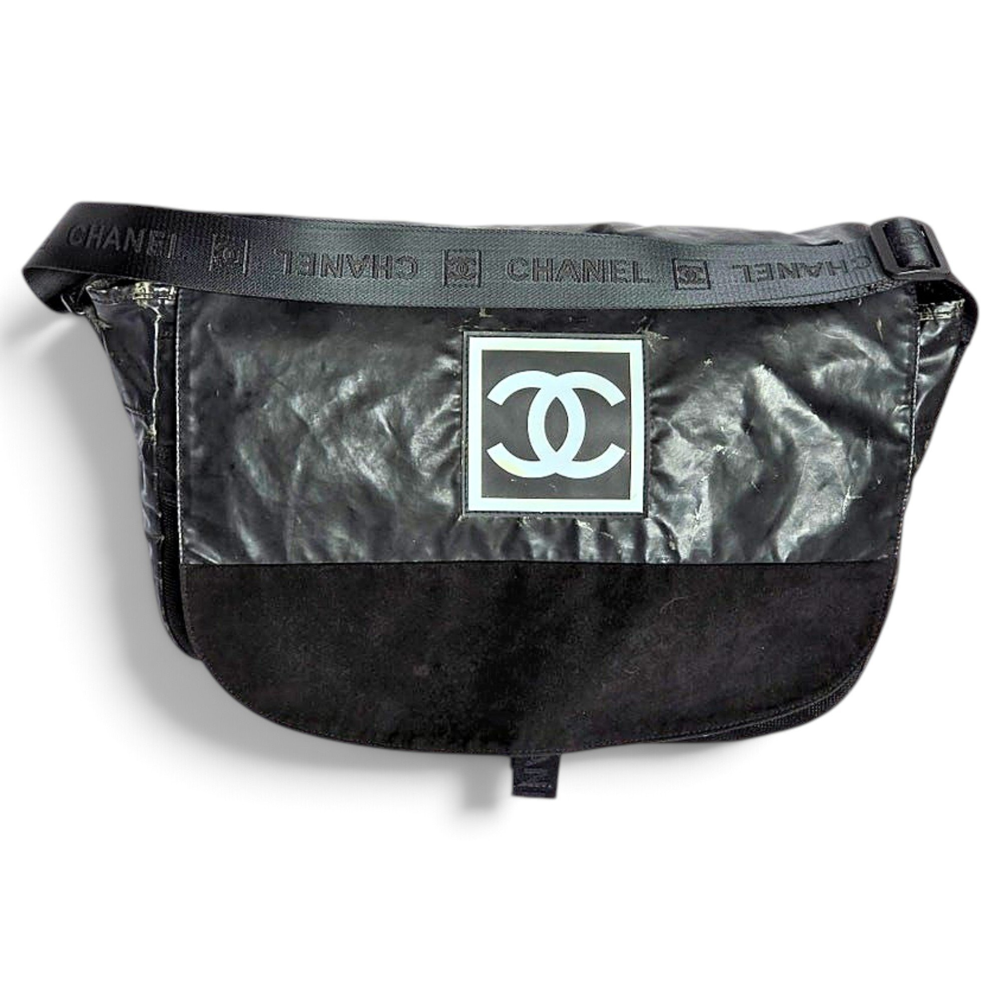 Vinyl crossbody bag