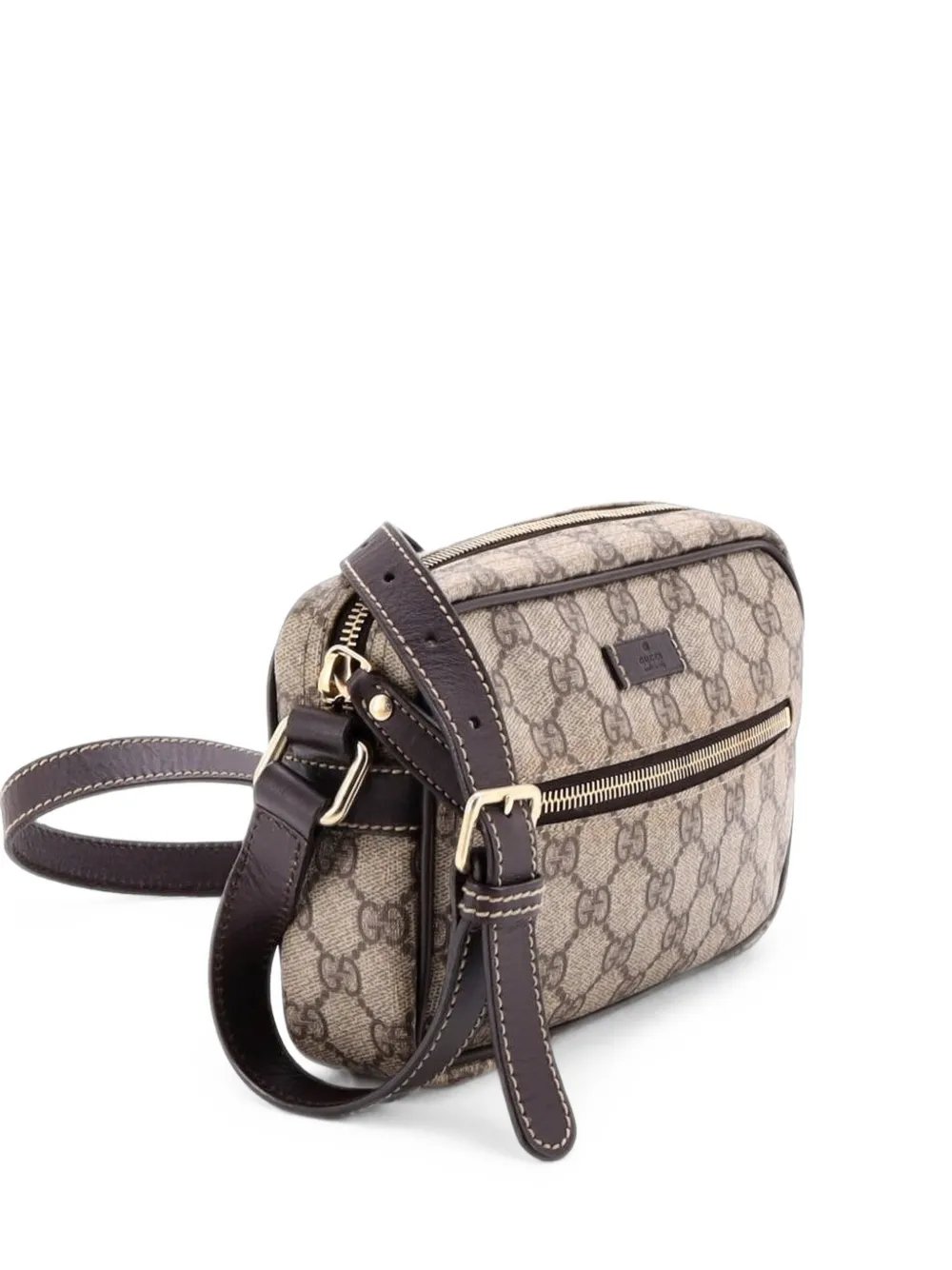 Front Zip Camera Bag GG Coated Canvas Small crossbody bag