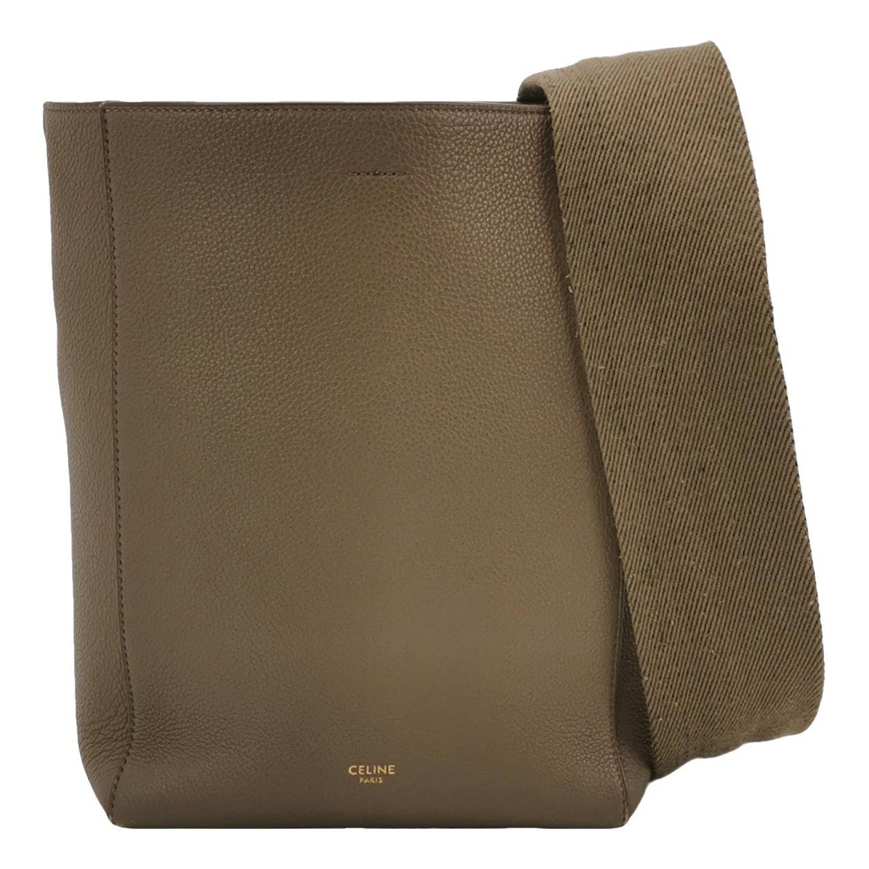 Clasp Bucket leather handbag