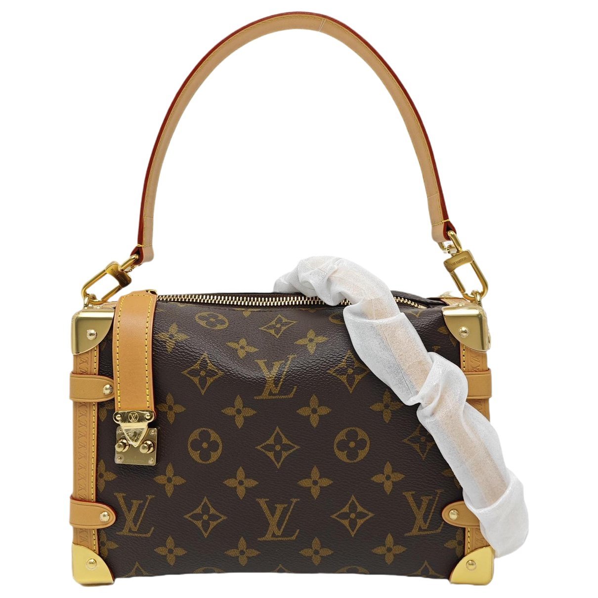 Side Trunk leather crossbody bag