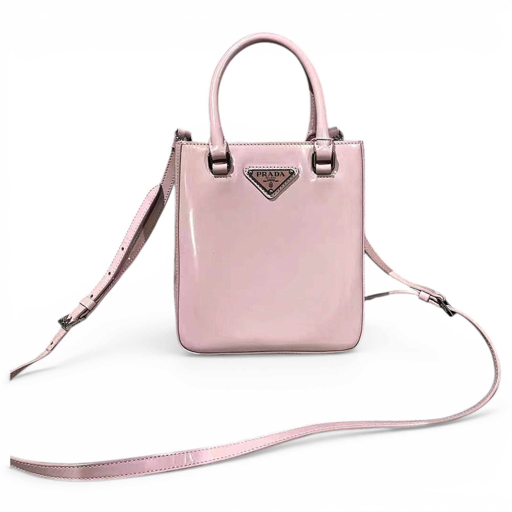 Patent leather handbag