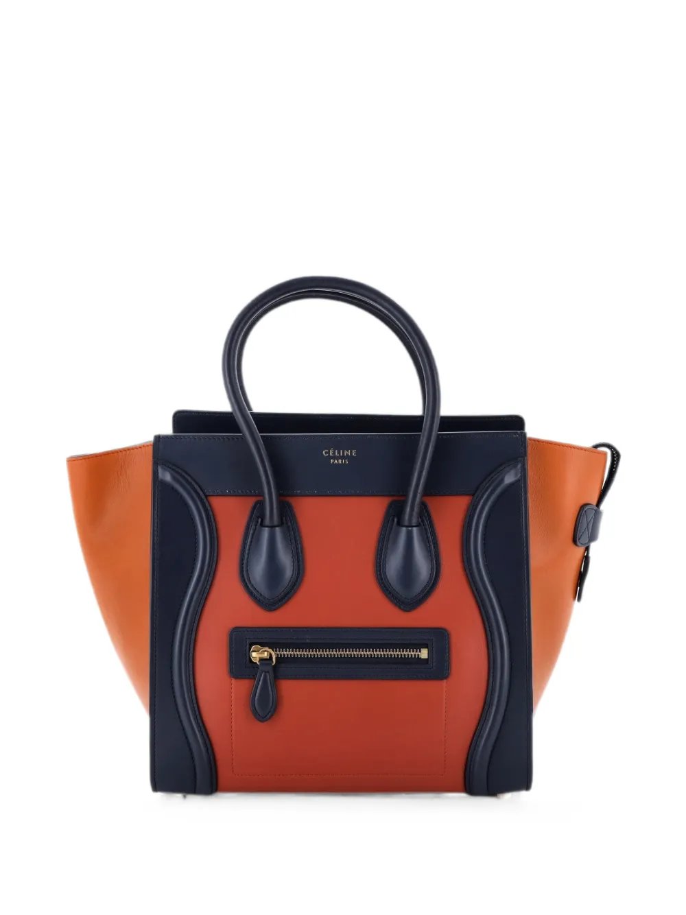 Tricolor Luggage Bag Leather Micro tote bag