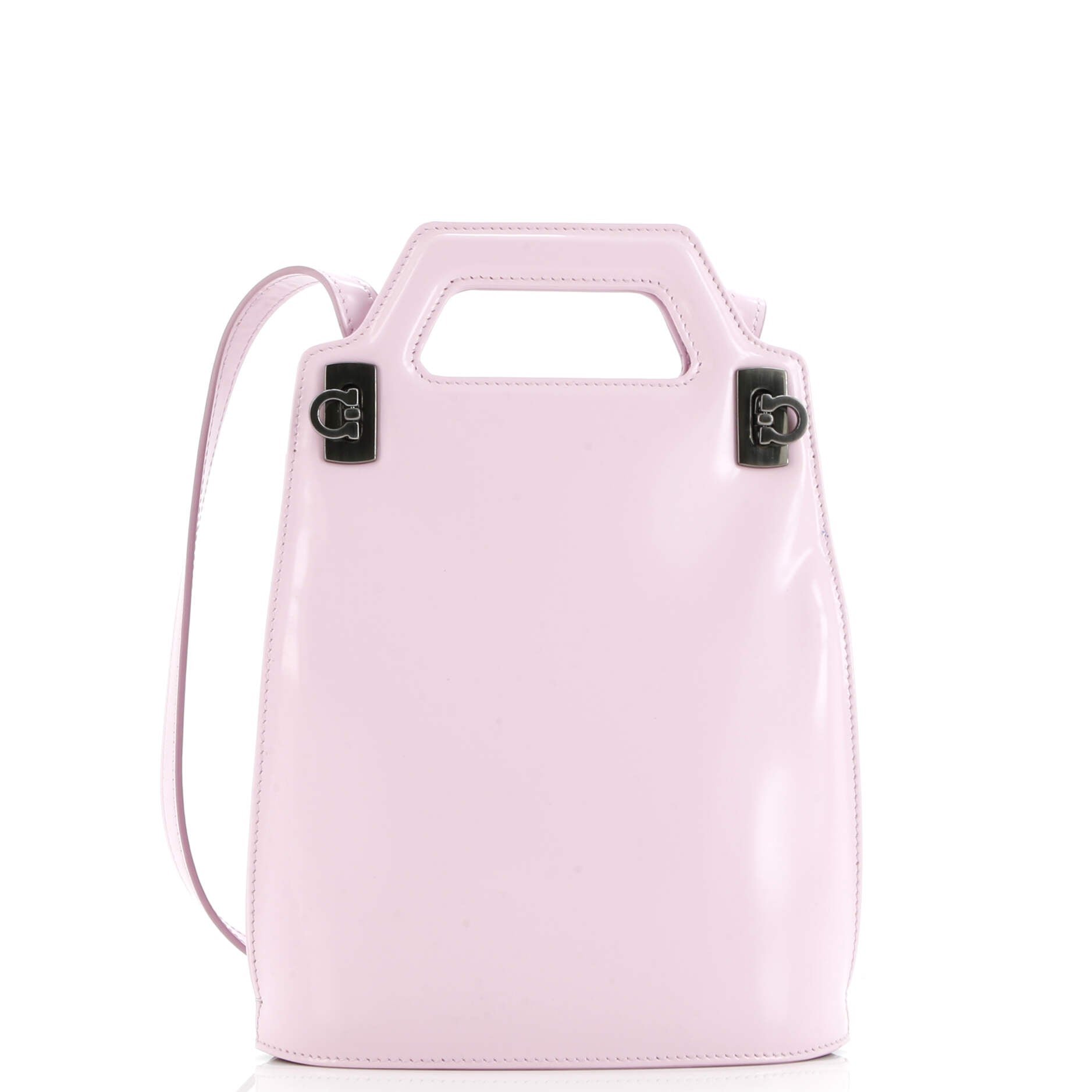 Salvatore Ferragamo Wanda Top Handle Shoulder Bag Leather North South