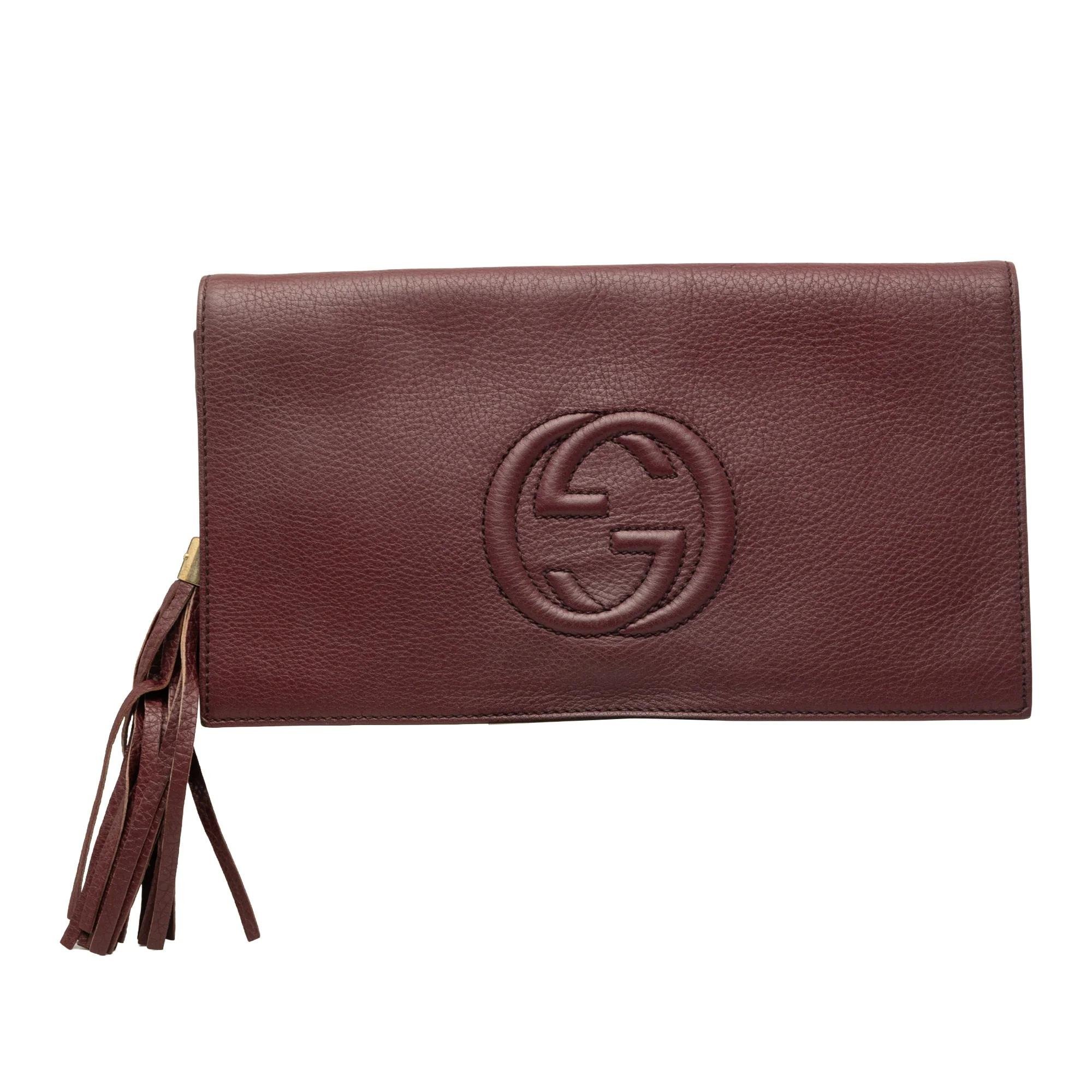 Soho leather clutch bag