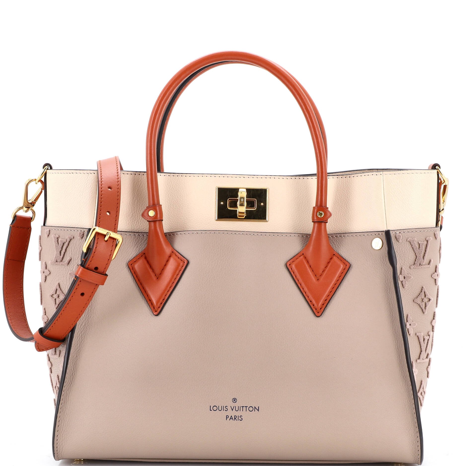 Louis Vuitton On My Side Tote Monogram Tuffetage Leather MM