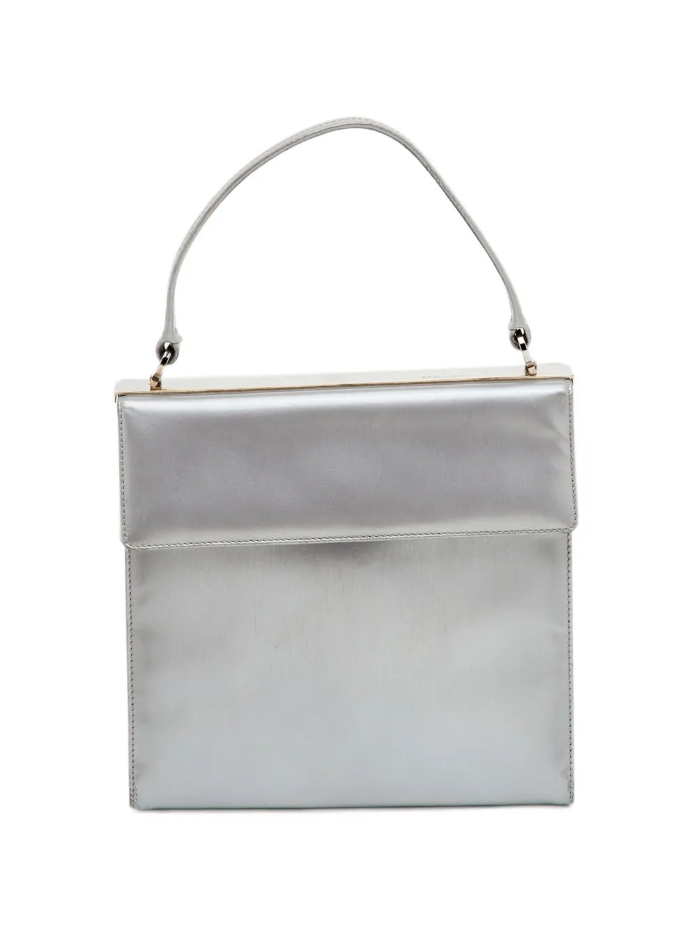 Silver leather mini bag