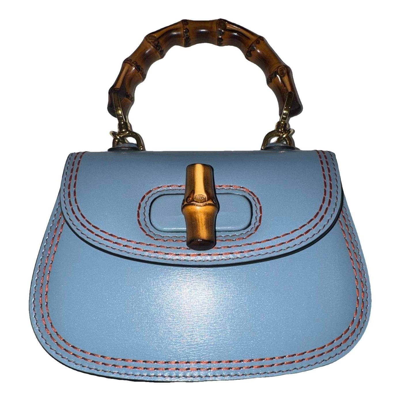 Convertible Bamboo Top Handle leather mini bag