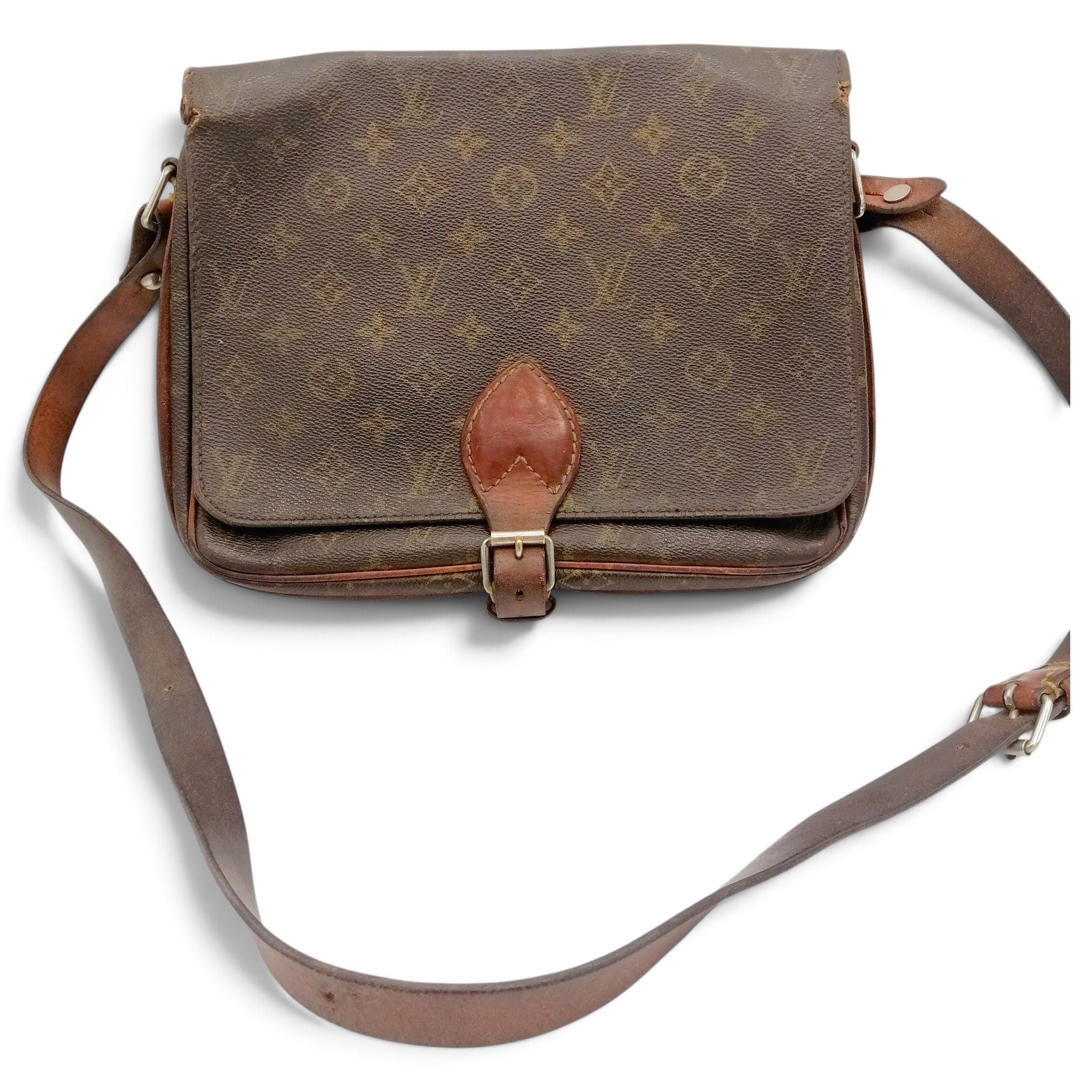 Cartouchière cloth handbag