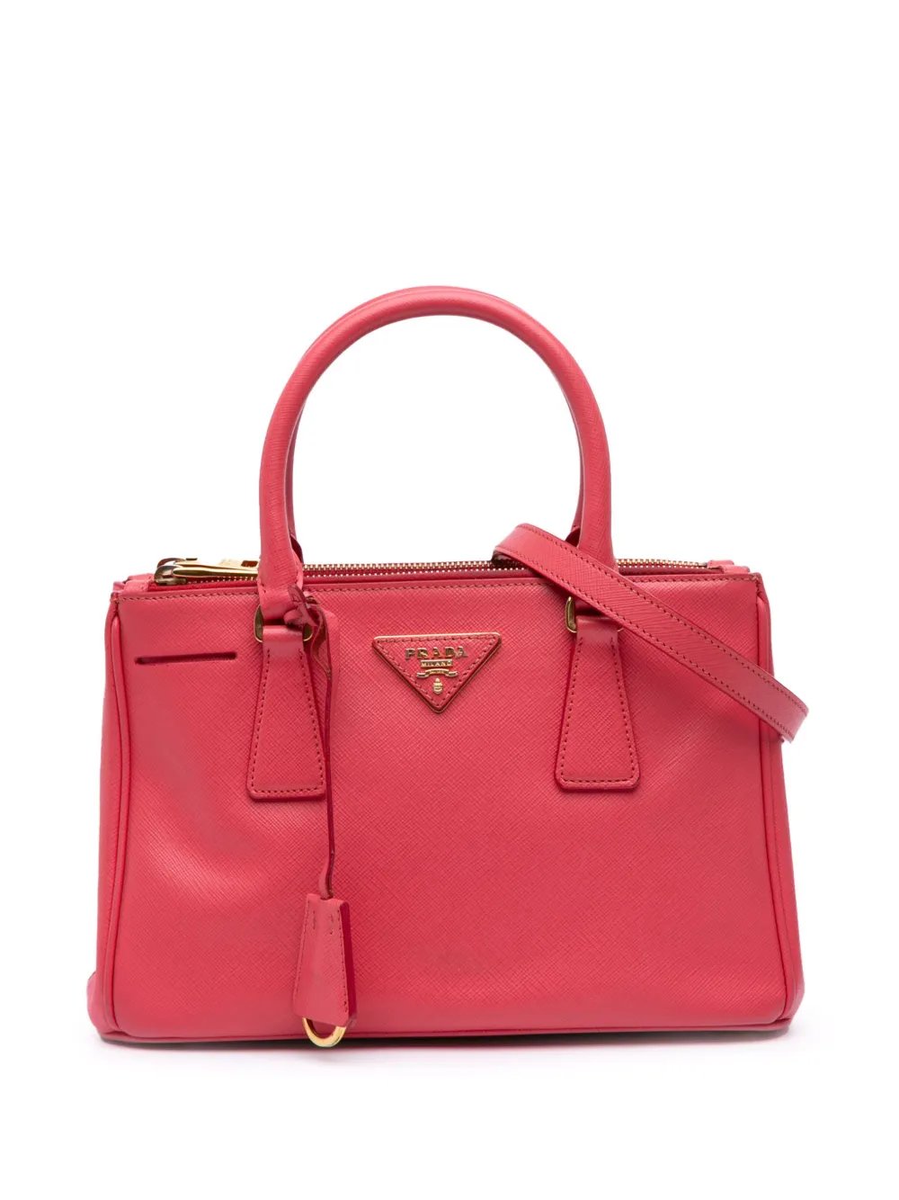 2010-2025 Mini Saffiano Lux Galleria Double Zip satchel