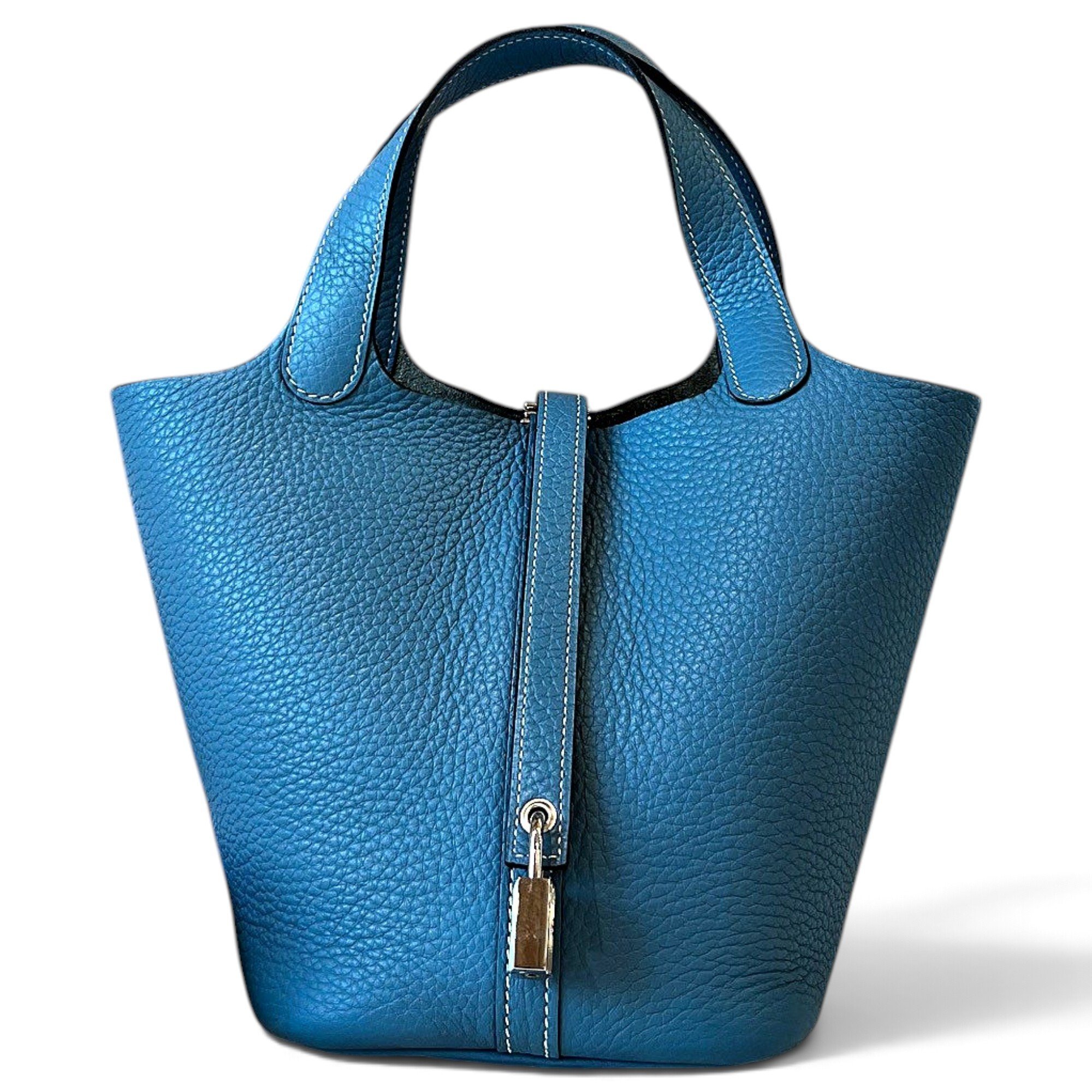 Picotin leather tote