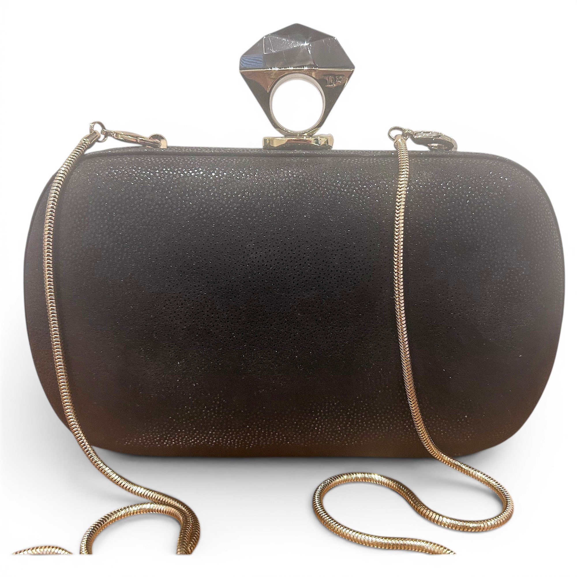Leather clutch bag