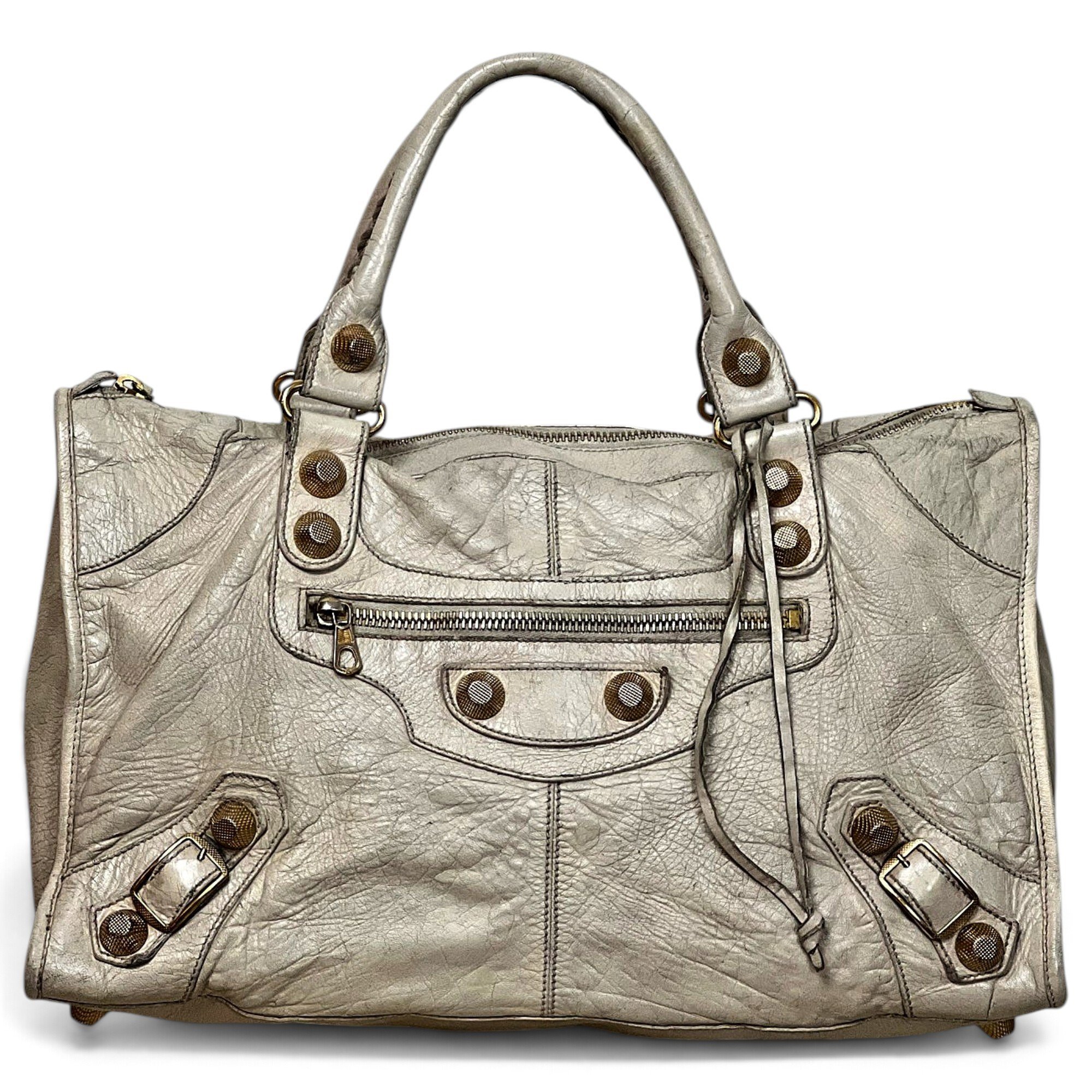 Work leather handbag