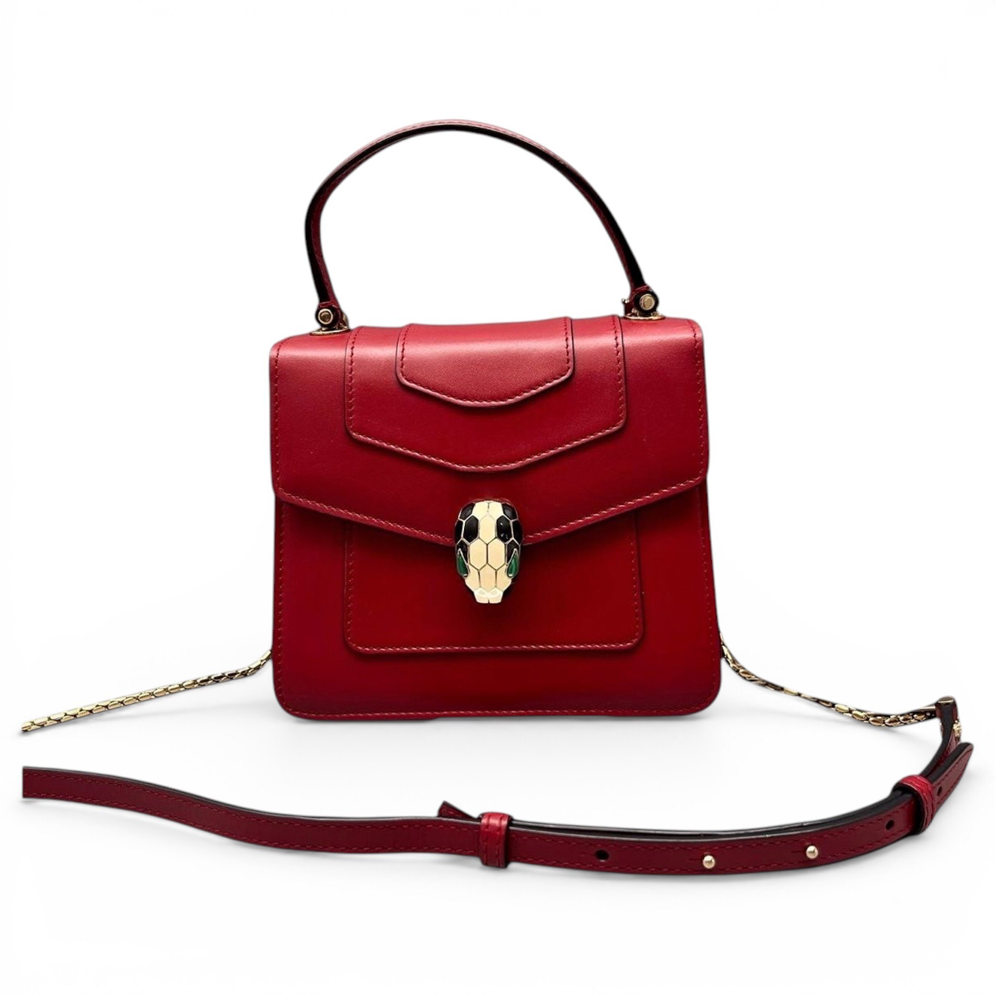 Serpenti leather handbag