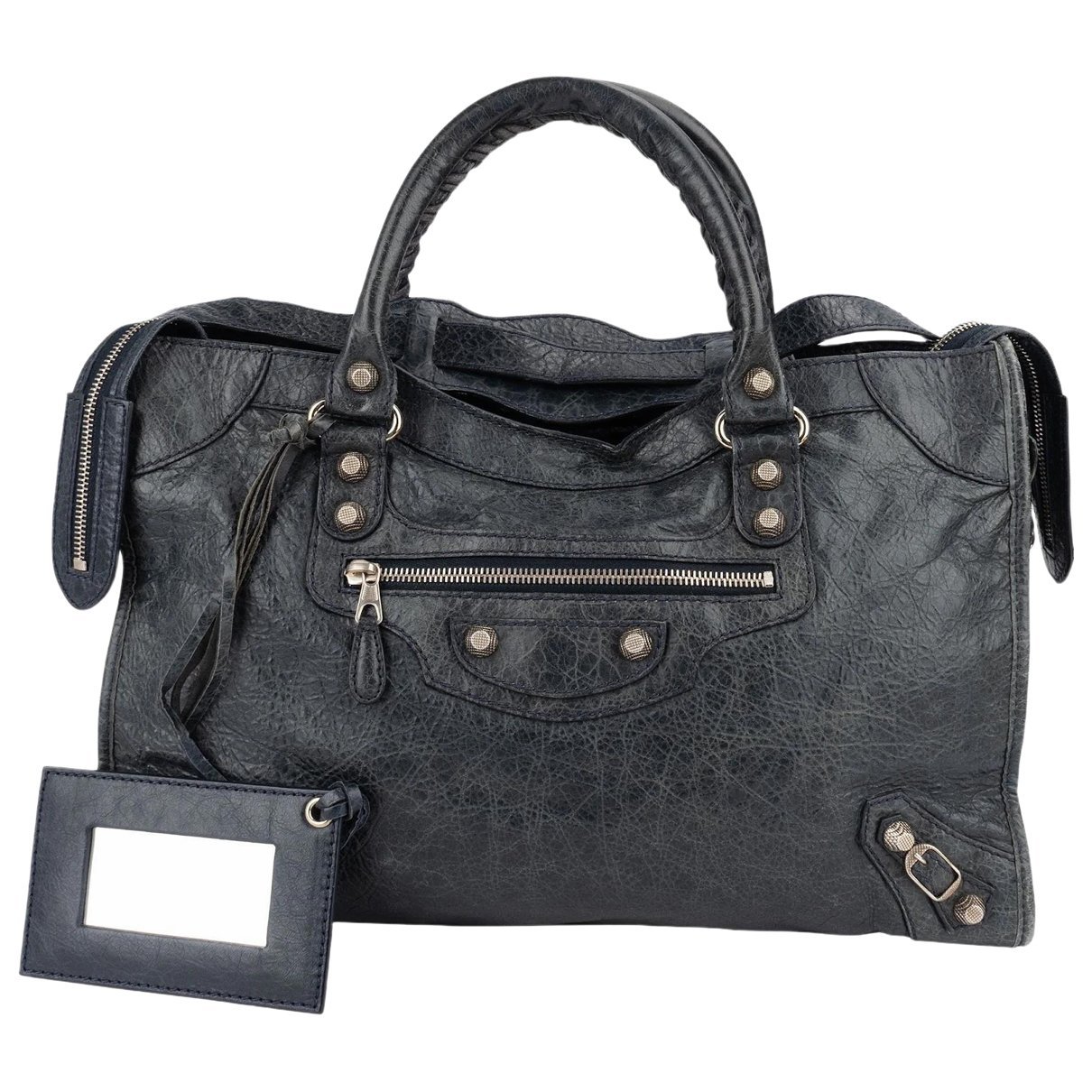 City leather handbag