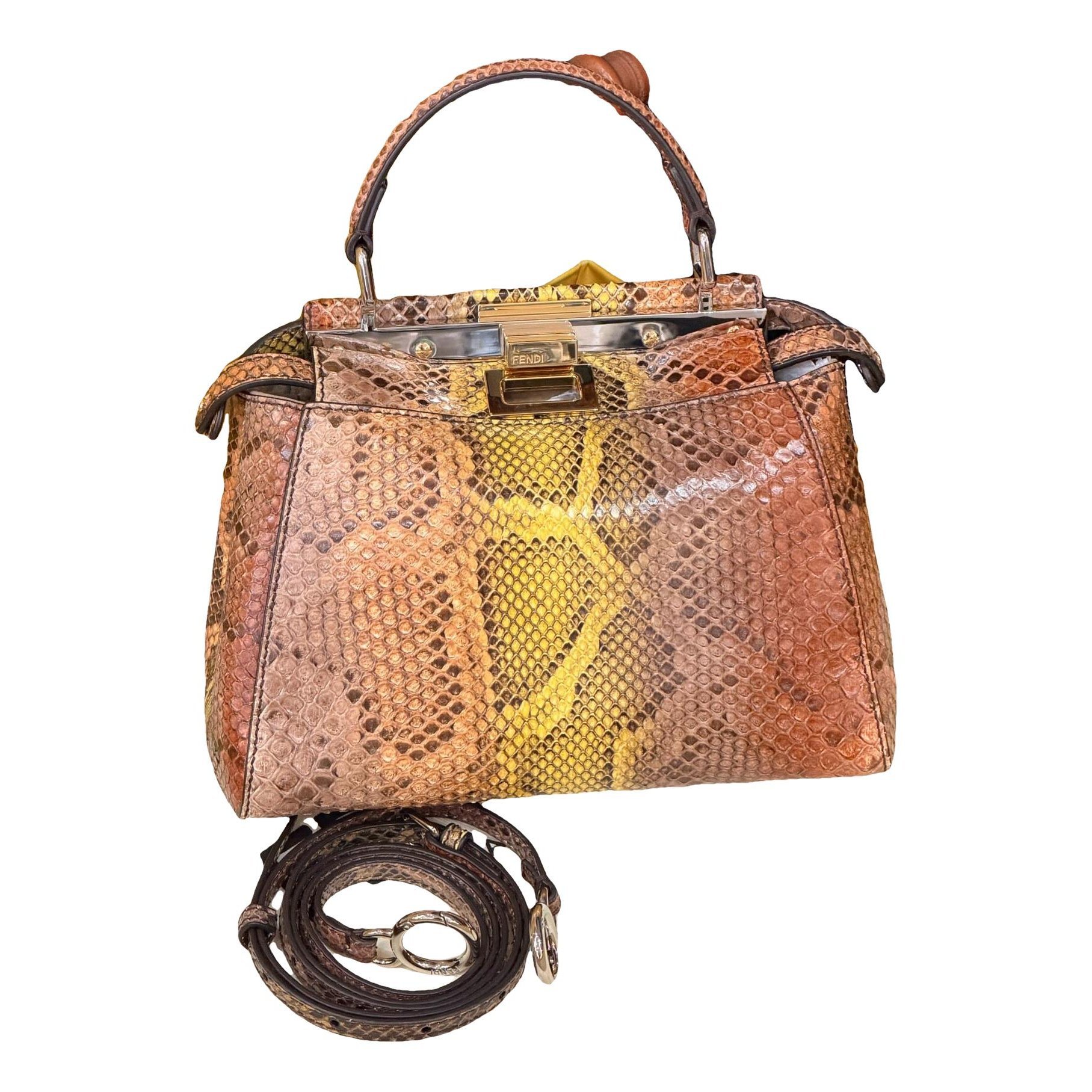 Peekaboo leather handbag
