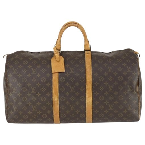Keepall leather travel bag