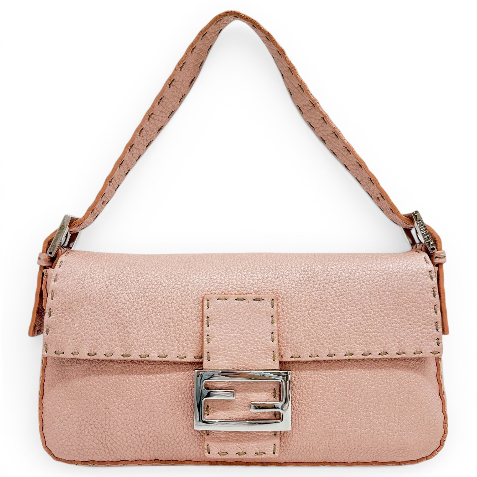 Baguette leather handbag