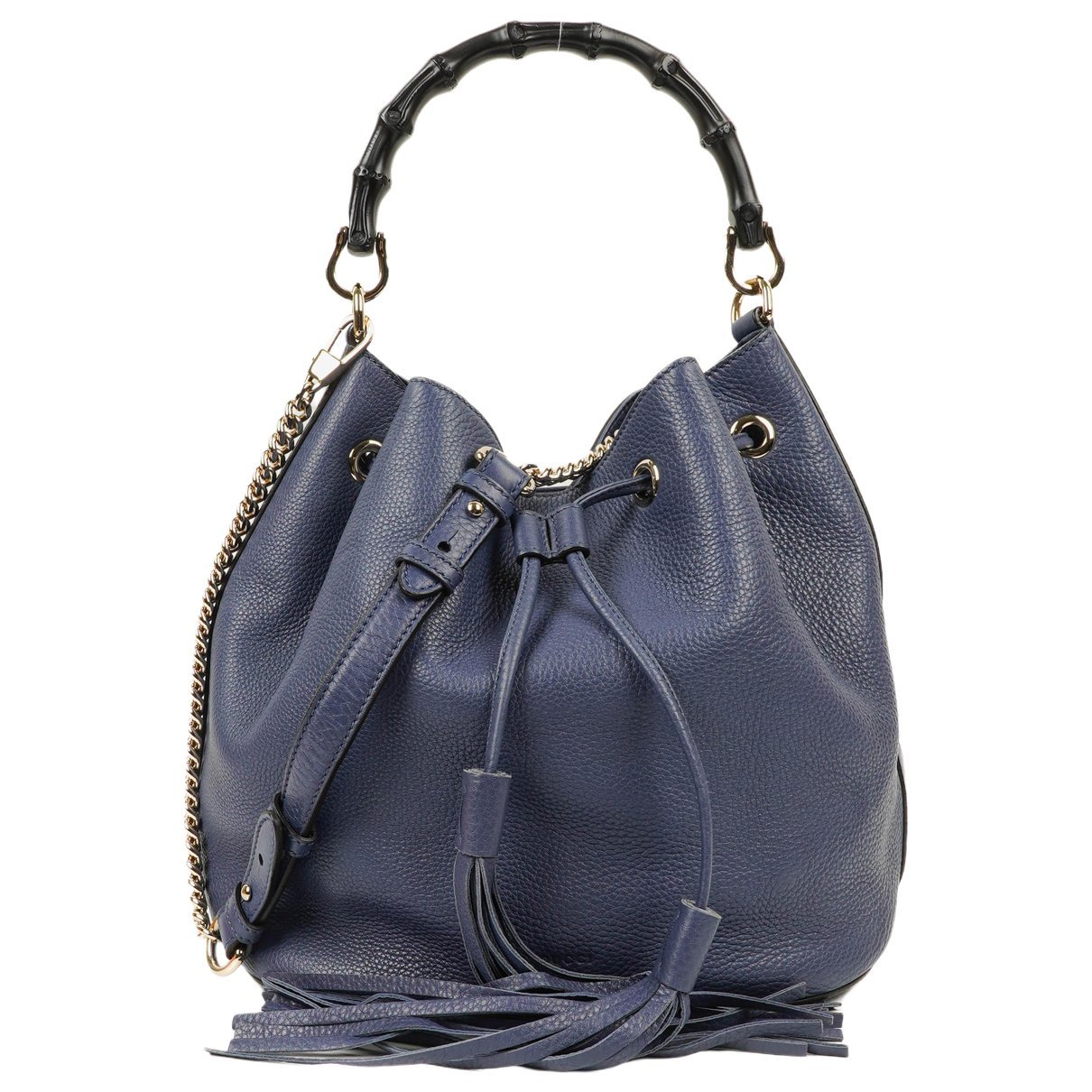 Miss Bamboo Bucket leather handbag