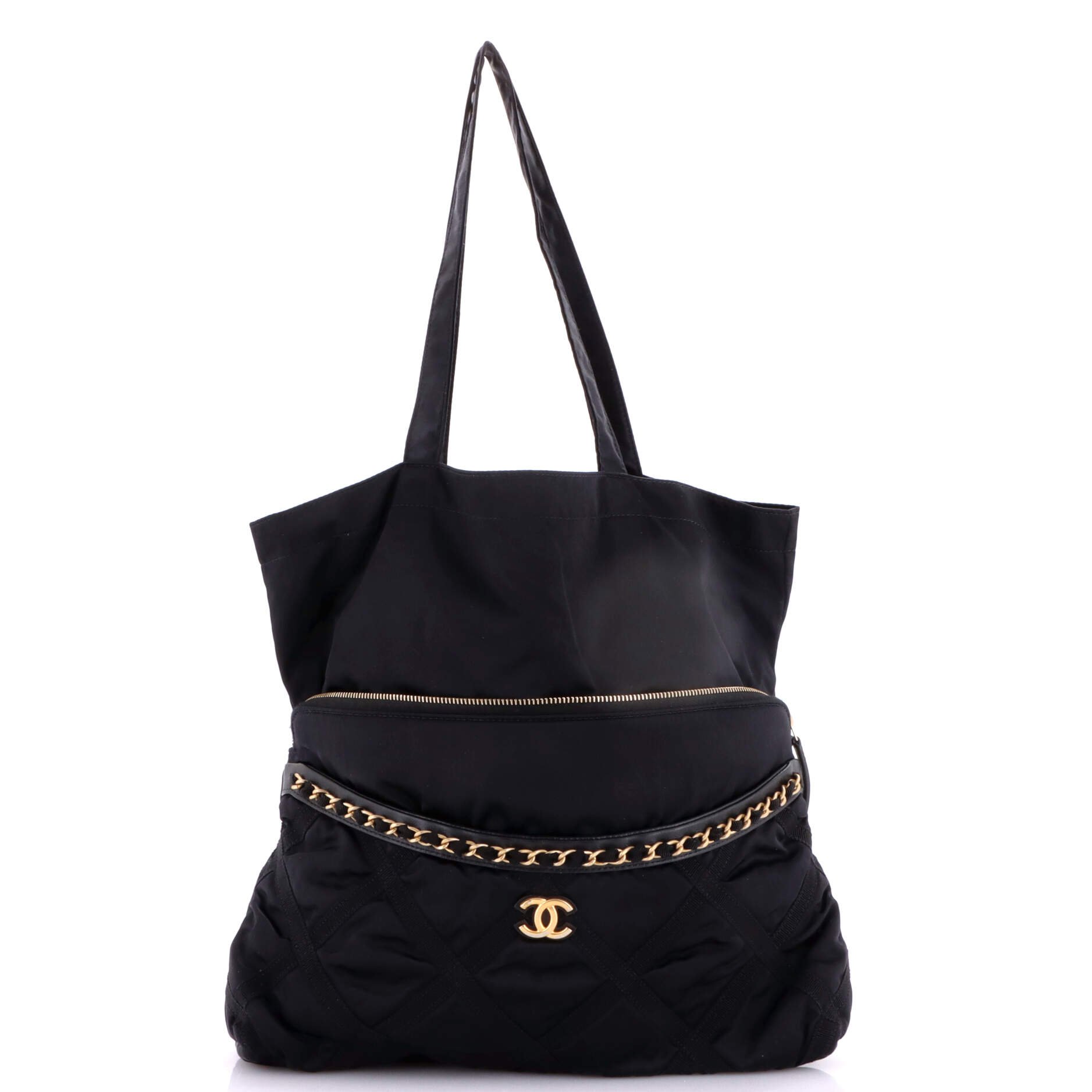 Lifestyle Foldable Tote Nylon with Grosgrain