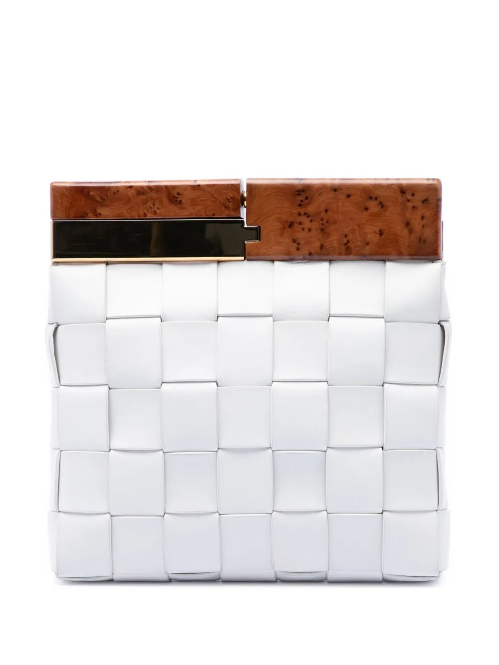 2020-2026 Lambskin Maxi Intrecciato The Snap clutch bag