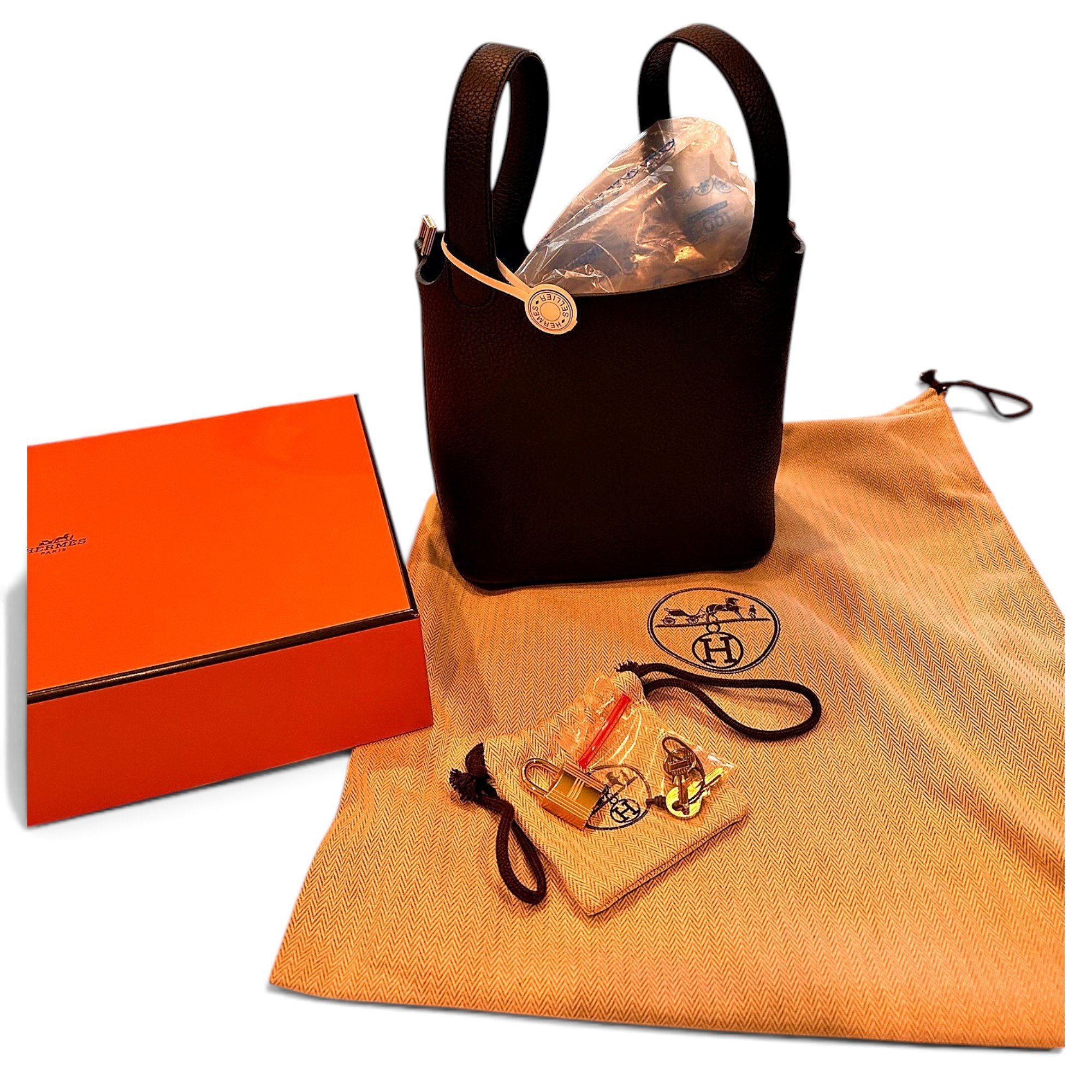 Picotin leather handbag