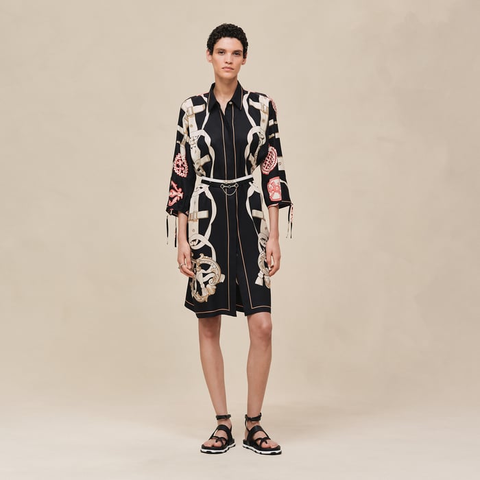 Noir "Ferronnerie Remix" Shirt Dress