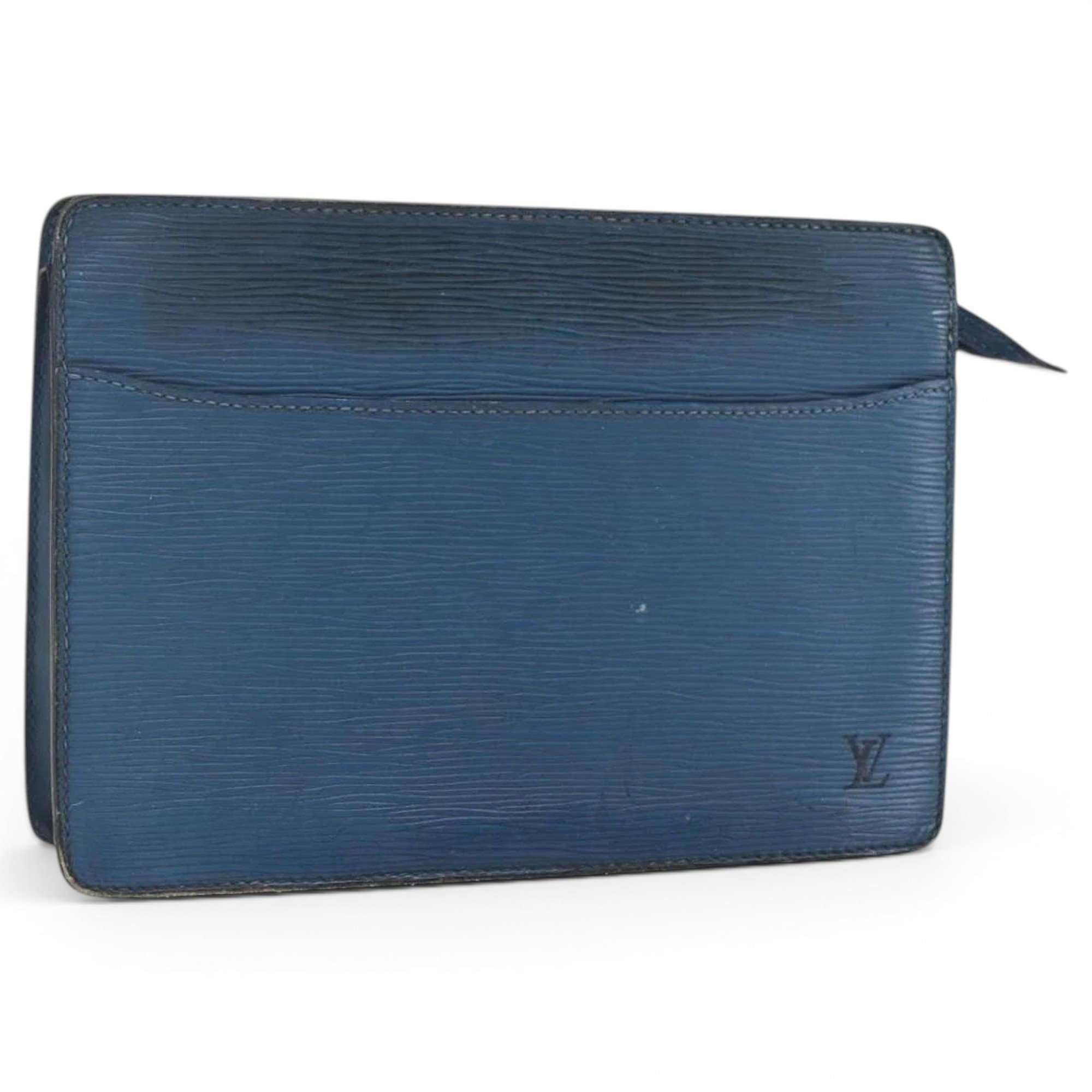 Leather clutch bag