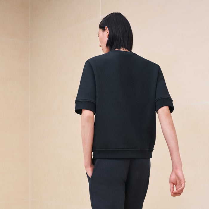Marine "Metallerie Au Carre" T-shirt With Leather Detail