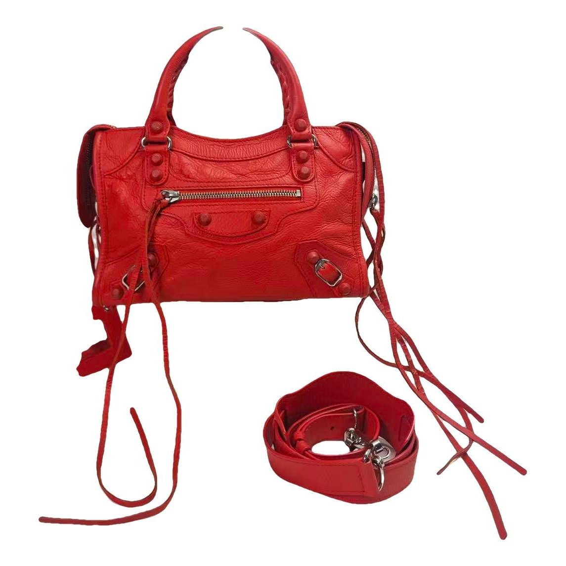 City leather handbag