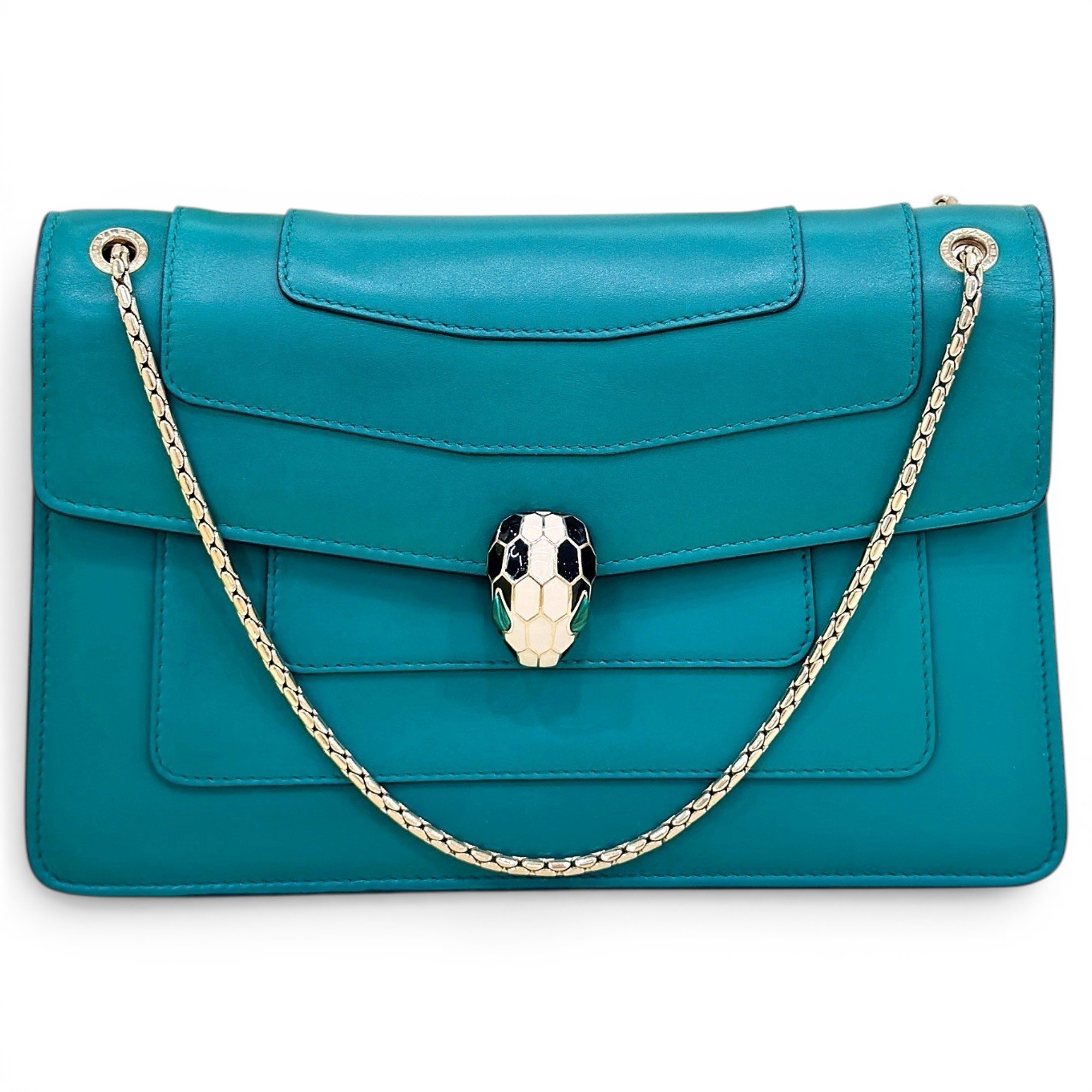 Serpenti leather handbag