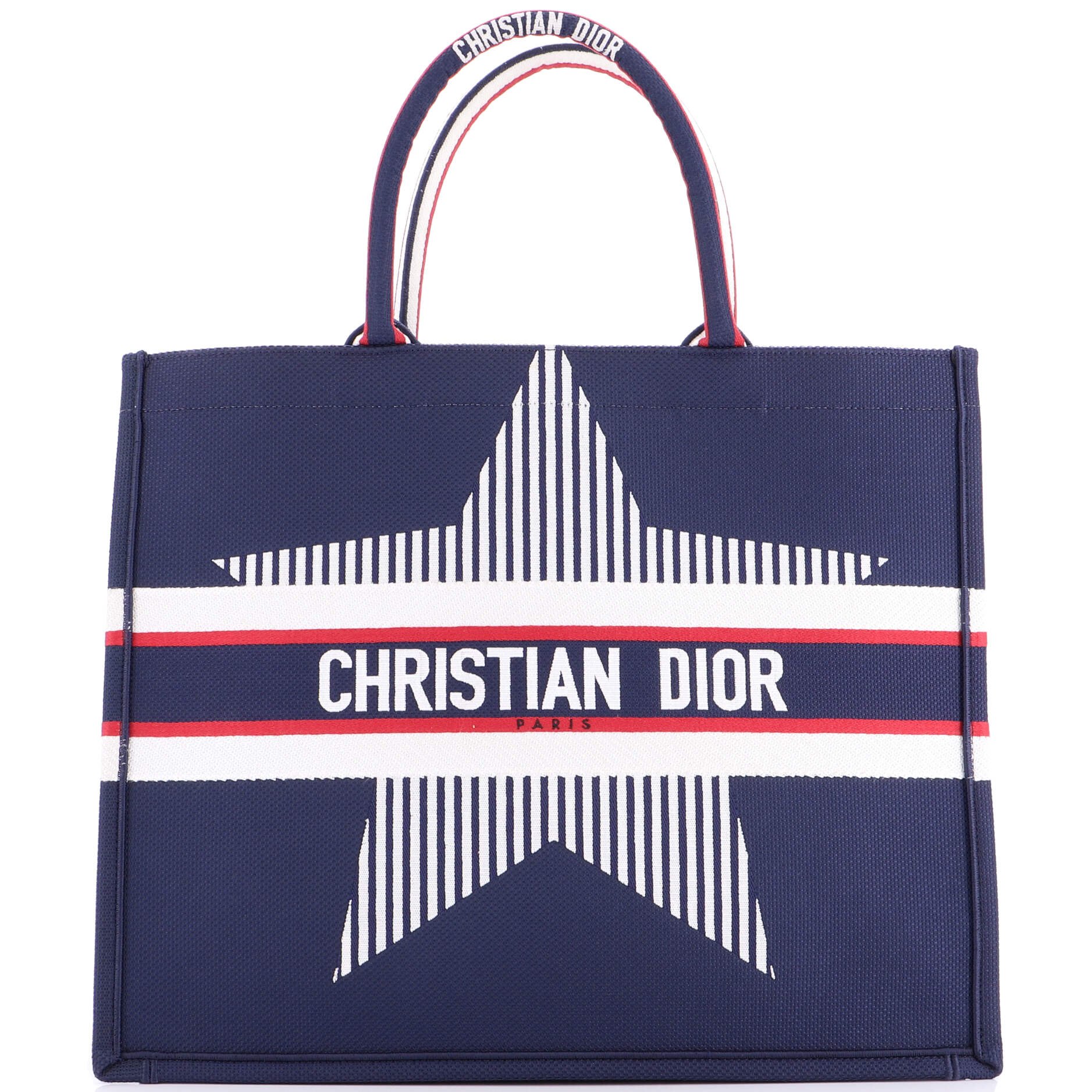 Dior Book Tote Embroidered Canvas Large