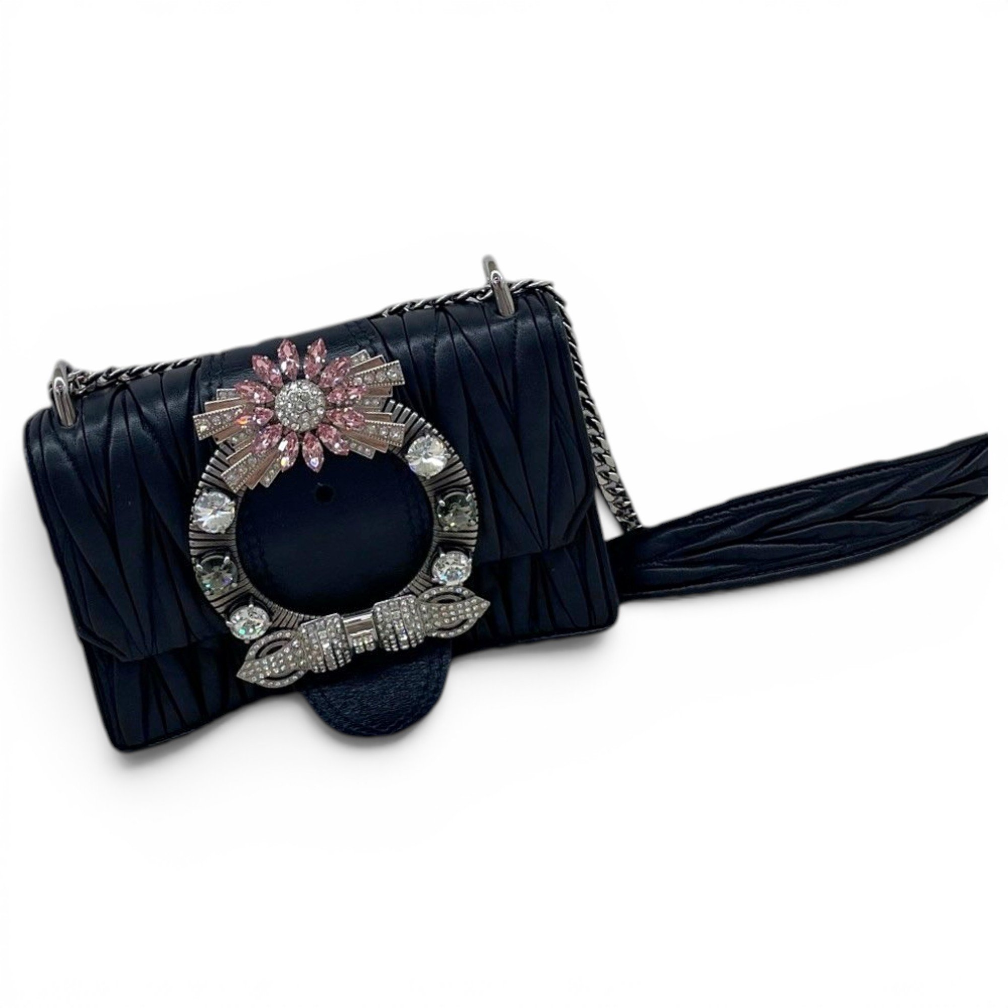 Miu Lady leather handbag