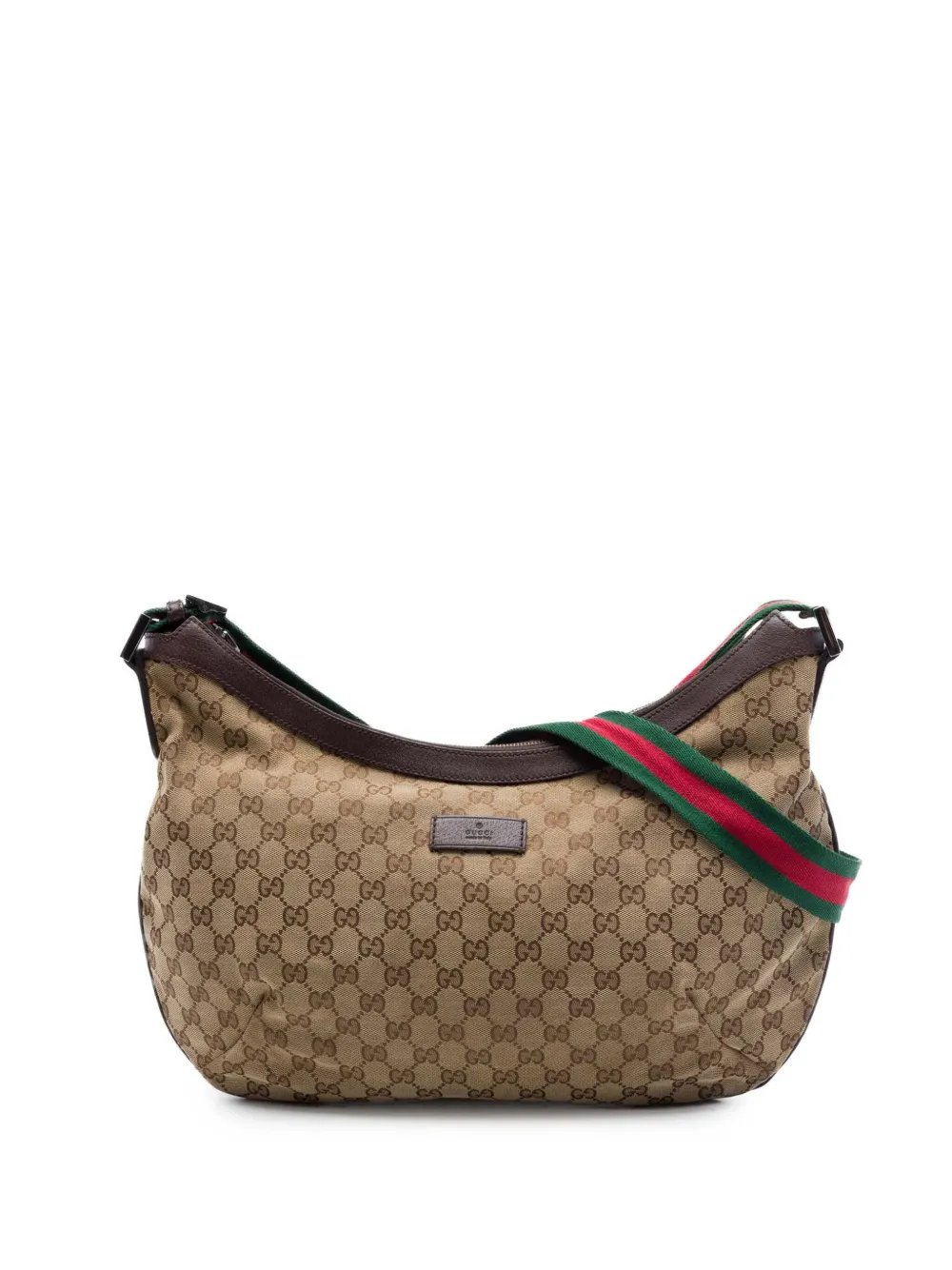 2016-2026 GG Canvas Web Half Moon crossbody bag