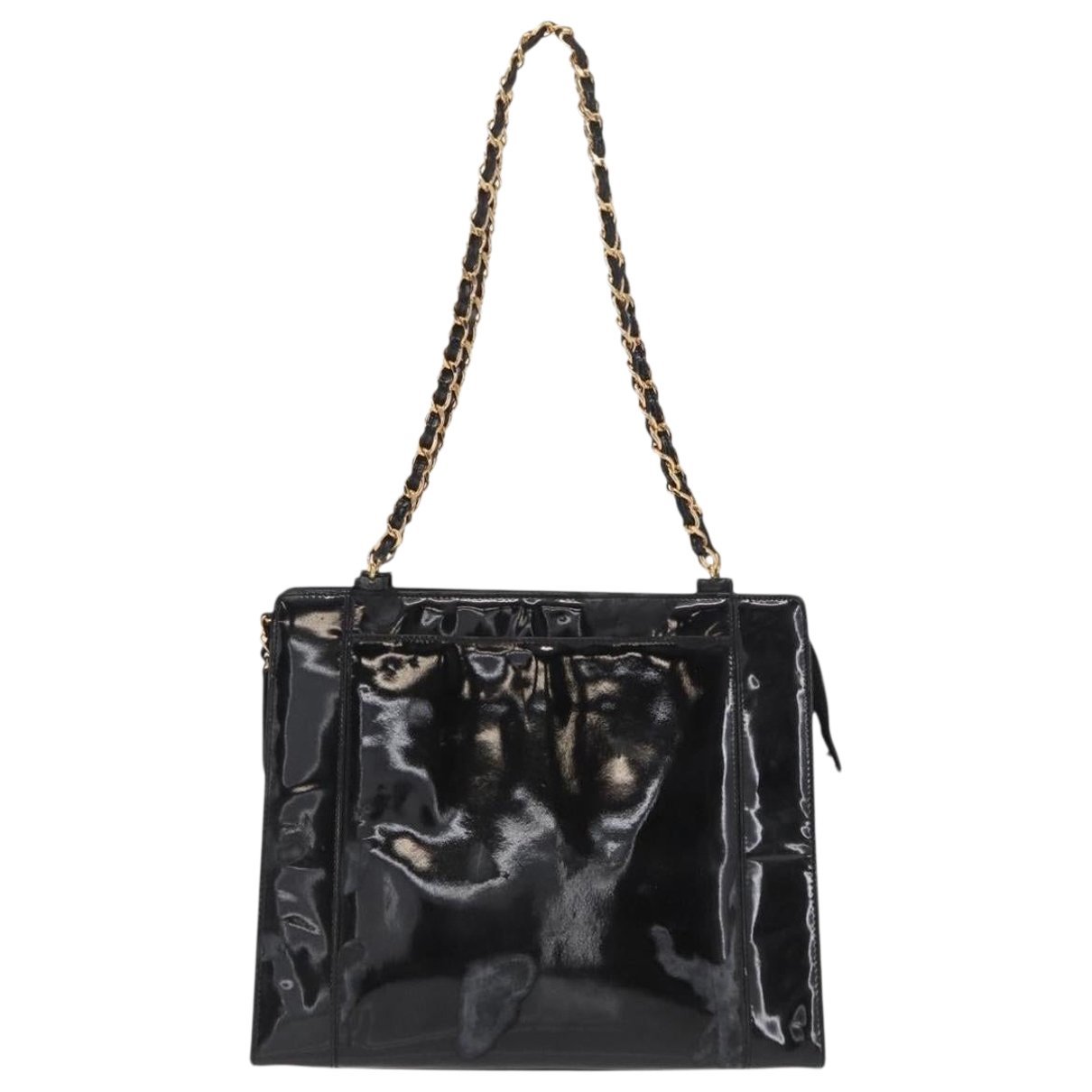 Patent leather handbag