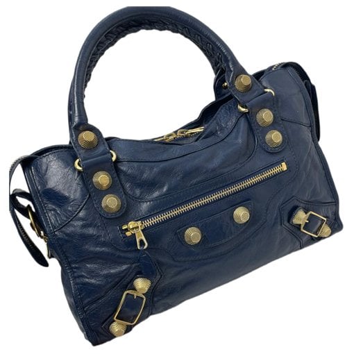 City leather handbag