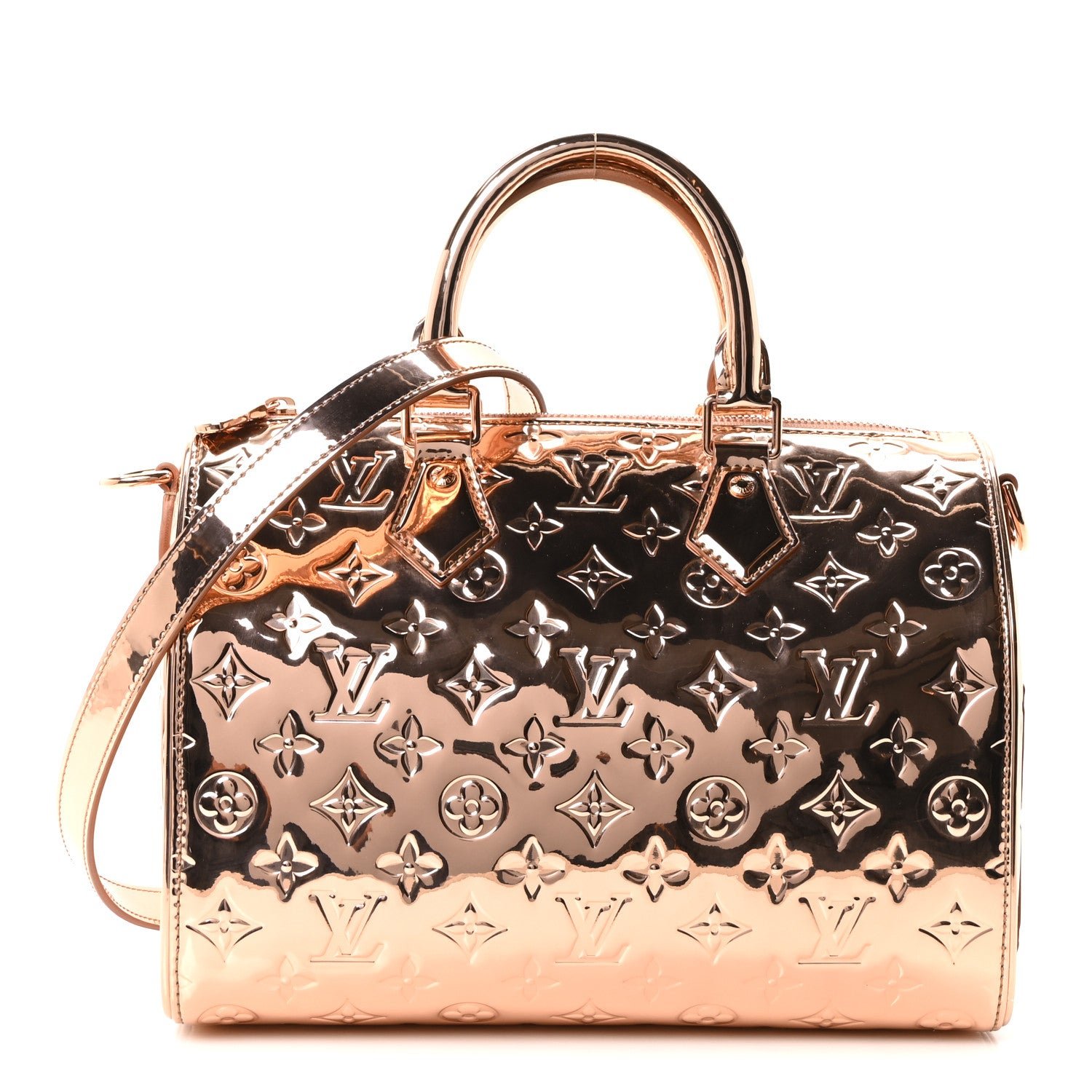 Louis Vuitton Monogram Miroir Speedy Bandouliere 25 Copper
