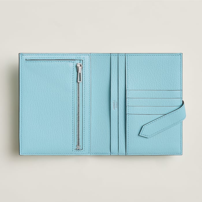 Bleu Zéphyr Bearn Compact Wallet