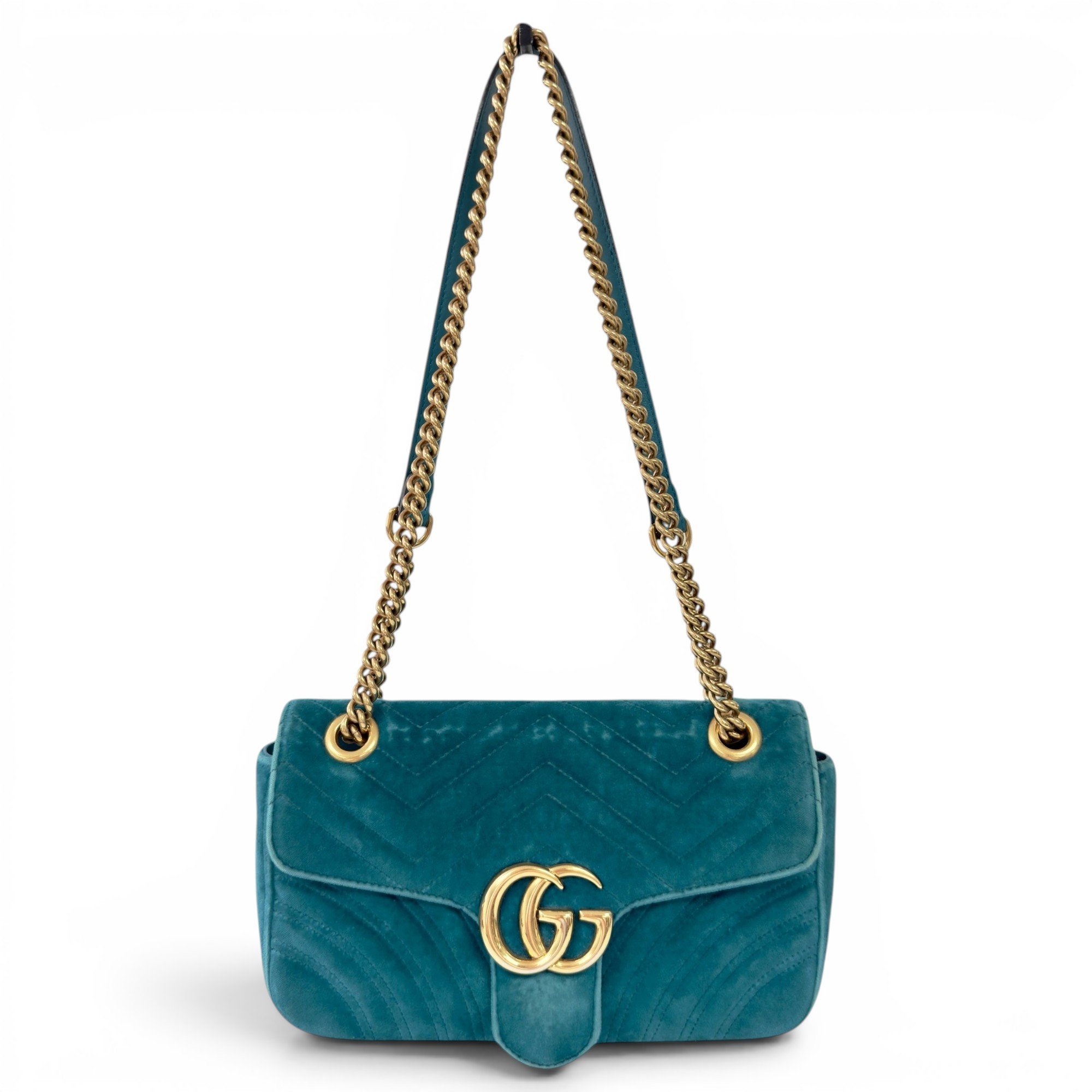 GG Marmont Flap velvet handbag