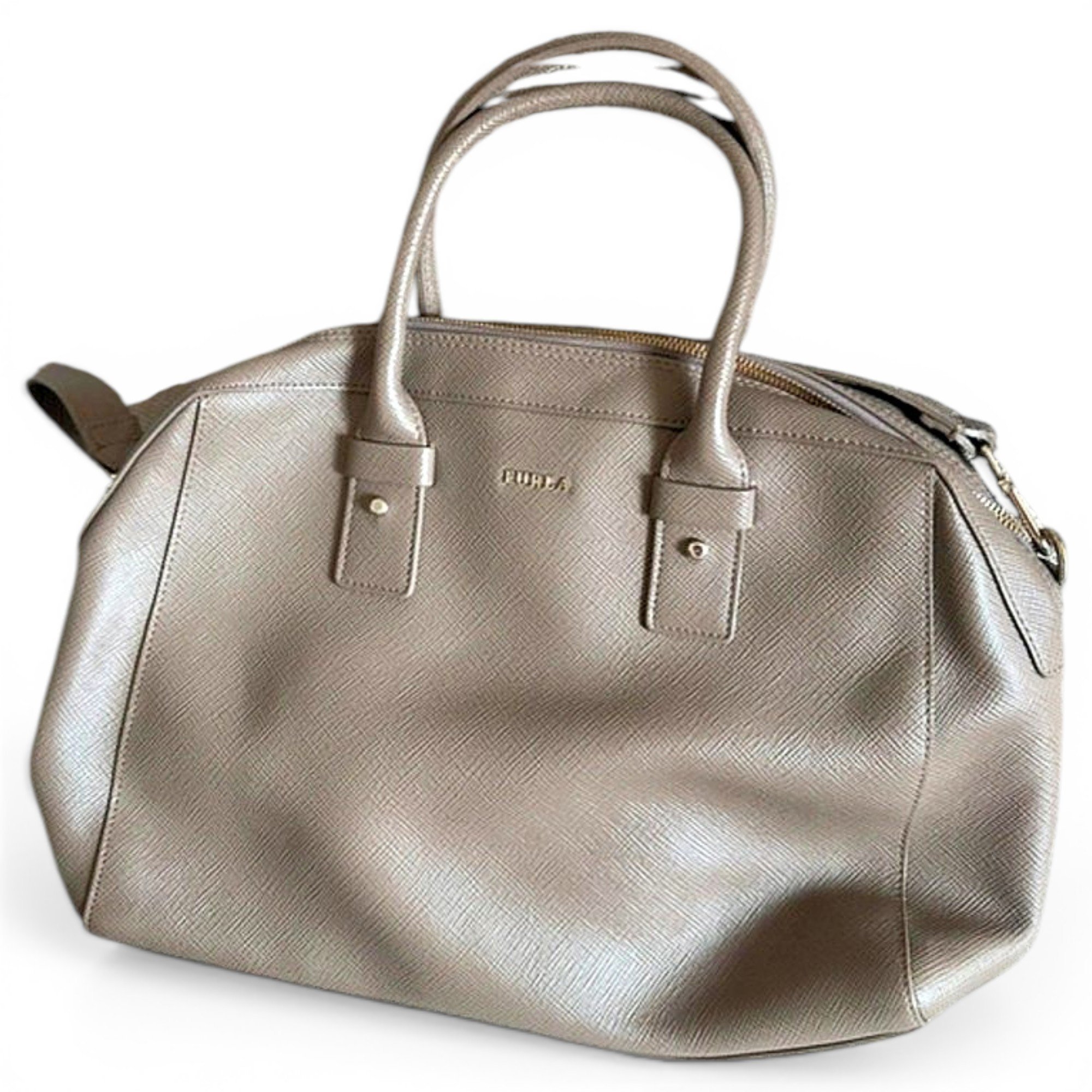 Leather bowling bag