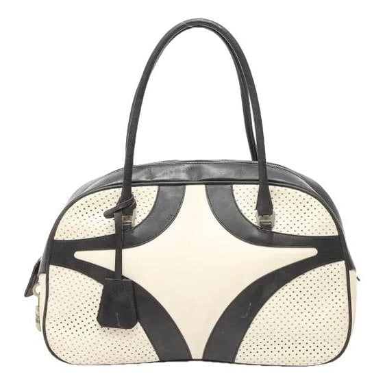 Bowling leather handbag