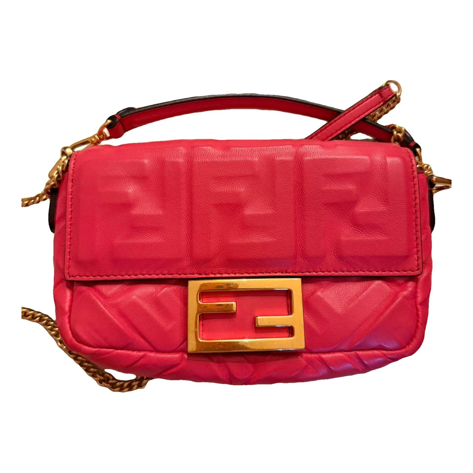 Baguette leather clutch bag