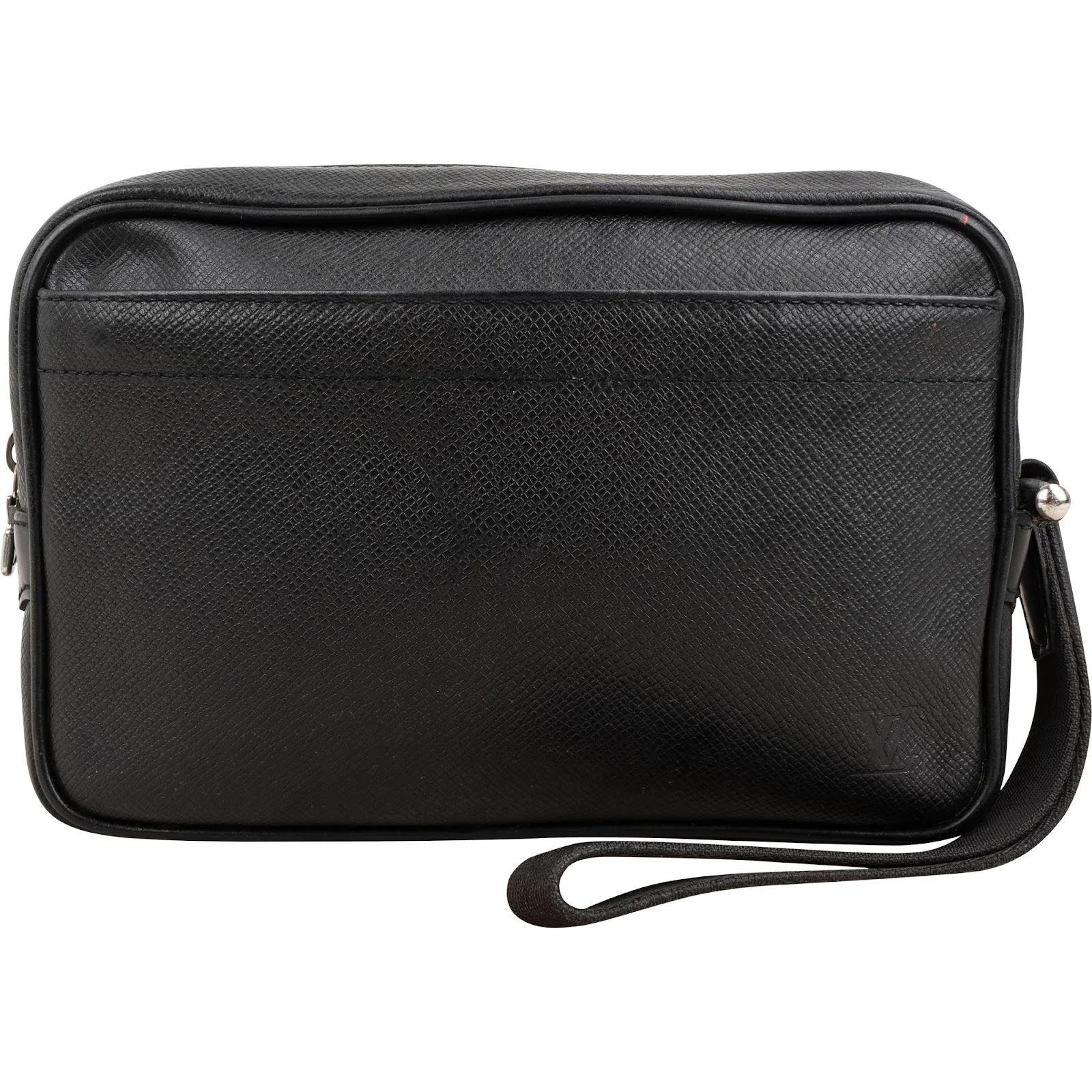 Leather clutch bag