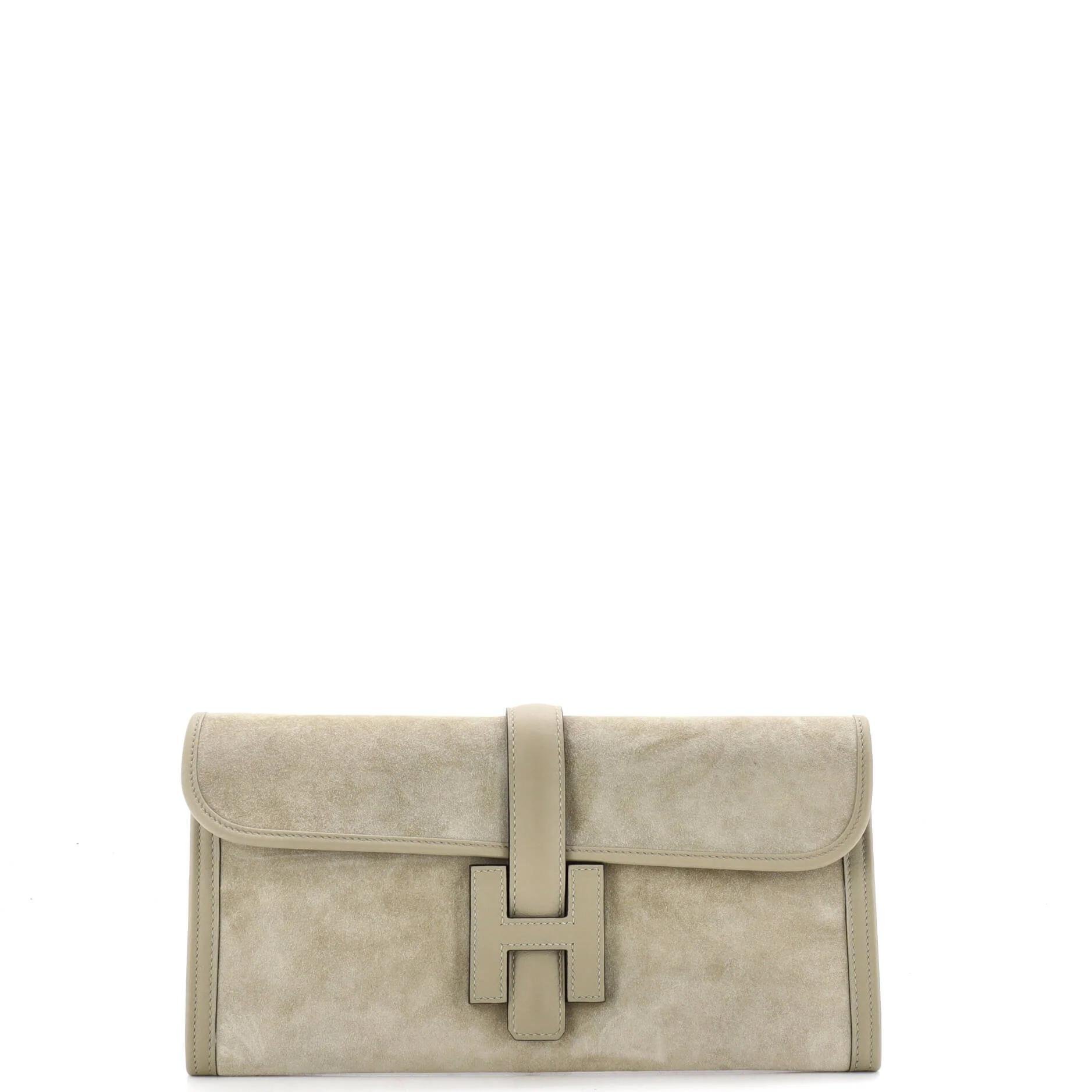 Leather clutch bag