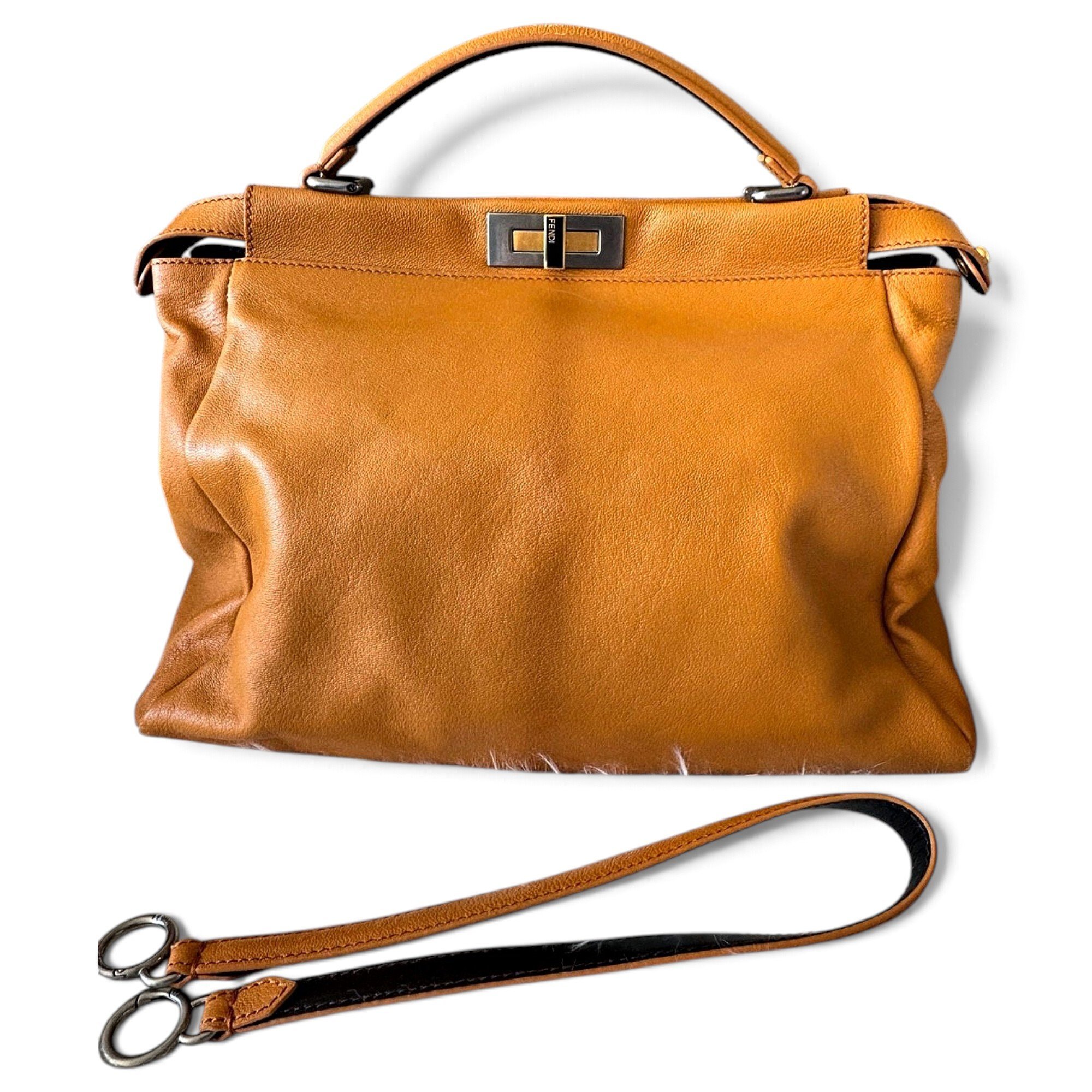 Fendi Peekaboo leather handbag