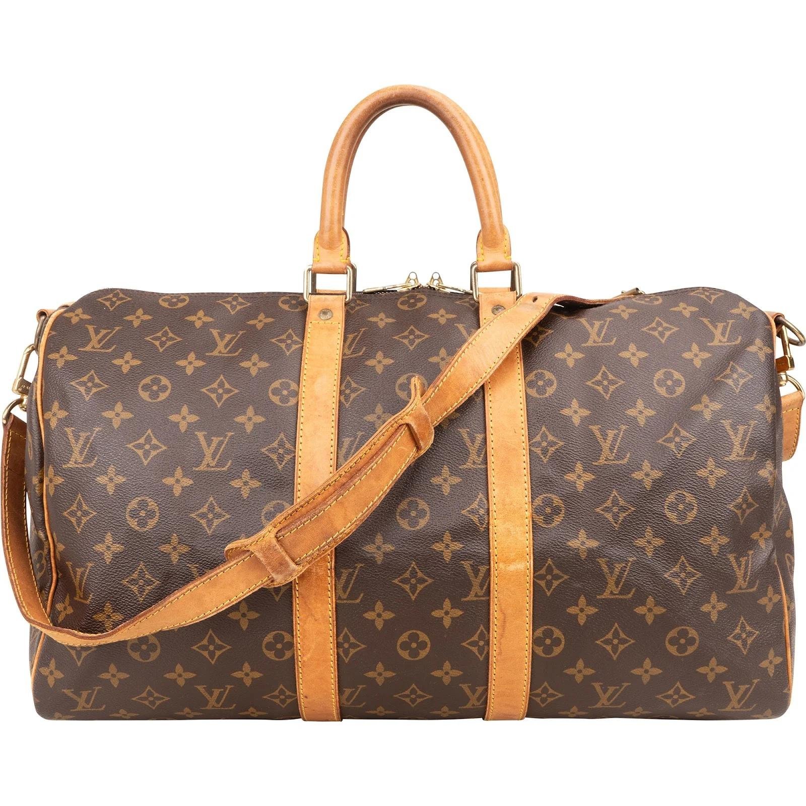Keepall leather travel bag