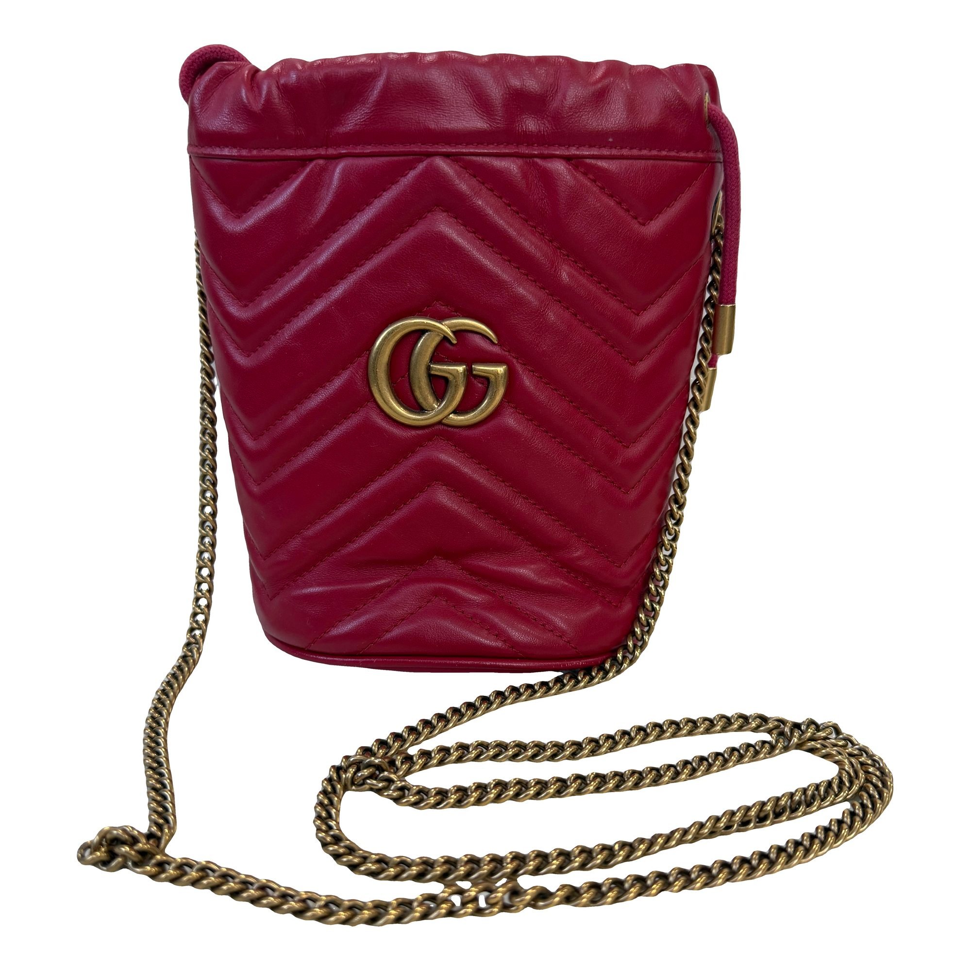 GG Marmont Chain Bucket leather handbag