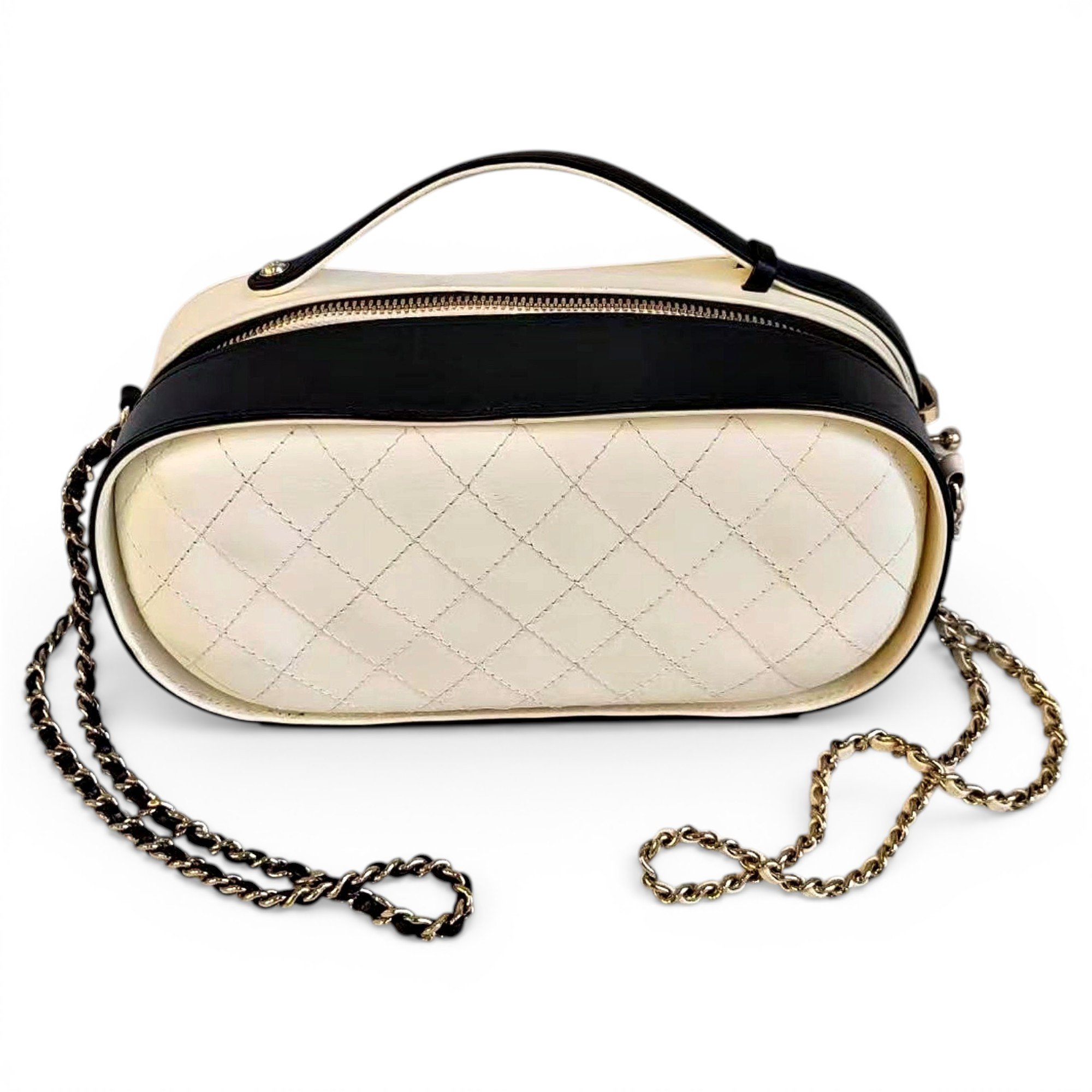 Vanity leather handbag